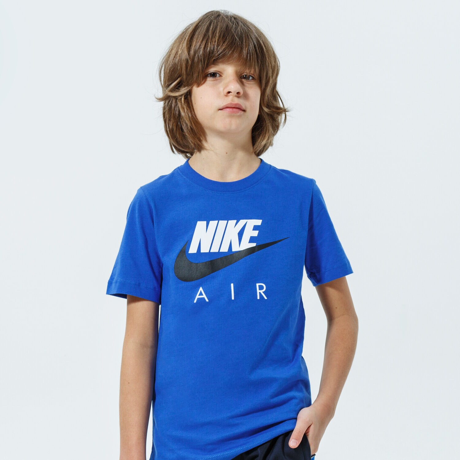 Koszulka, t-shirt dla dzieci NIKE T-SHIRT SPORTSWEAR BOY CZ1828-480 NIEBIESKI