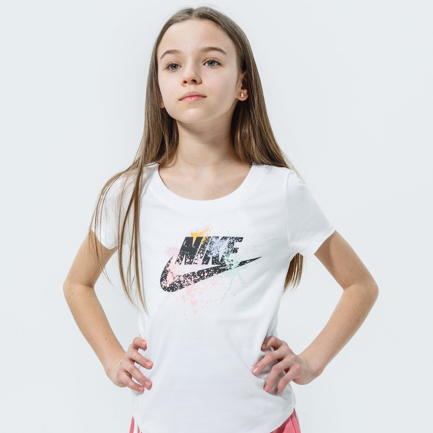 Koszulka, t-shirt dla dzieci NIKE T-SHIRT SPORTSWEAR DH5865-100 BIAŁY