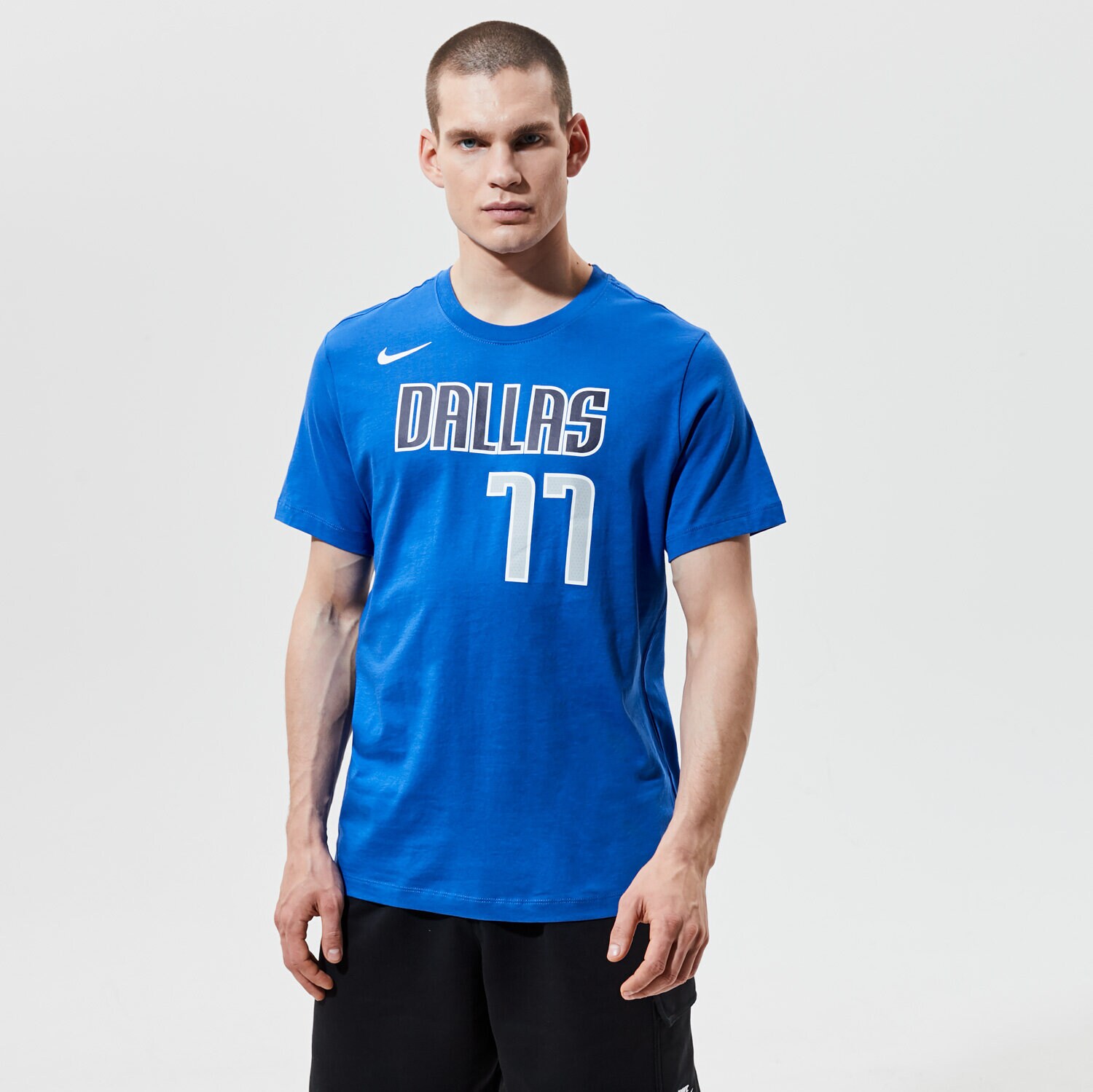 Koszulka, t-shirt sportowy męski NIKE T-SHIRT MAVERICKS NBA CV8514-482 NIEBIESKI