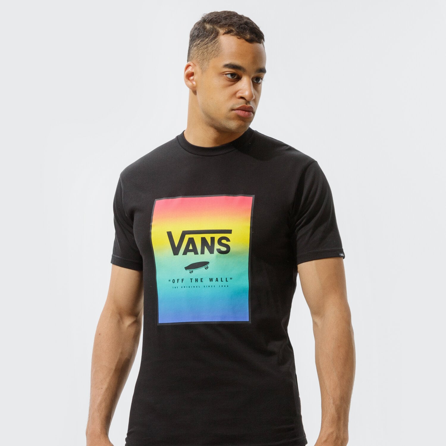 Koszulka, t-shirt sportowy męski VANS T-SHIRT CLASSIC PRINT BOX VN0A5E7YZ4Y1 CZARNY
