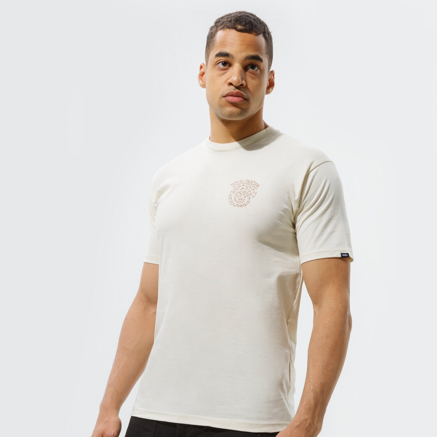 Koszulka, t-shirt sportowy męski VANS T-SHIRT MN EL SOLE SS SEEDPEARL VN0A54CQZ6K1 BEŻOWY