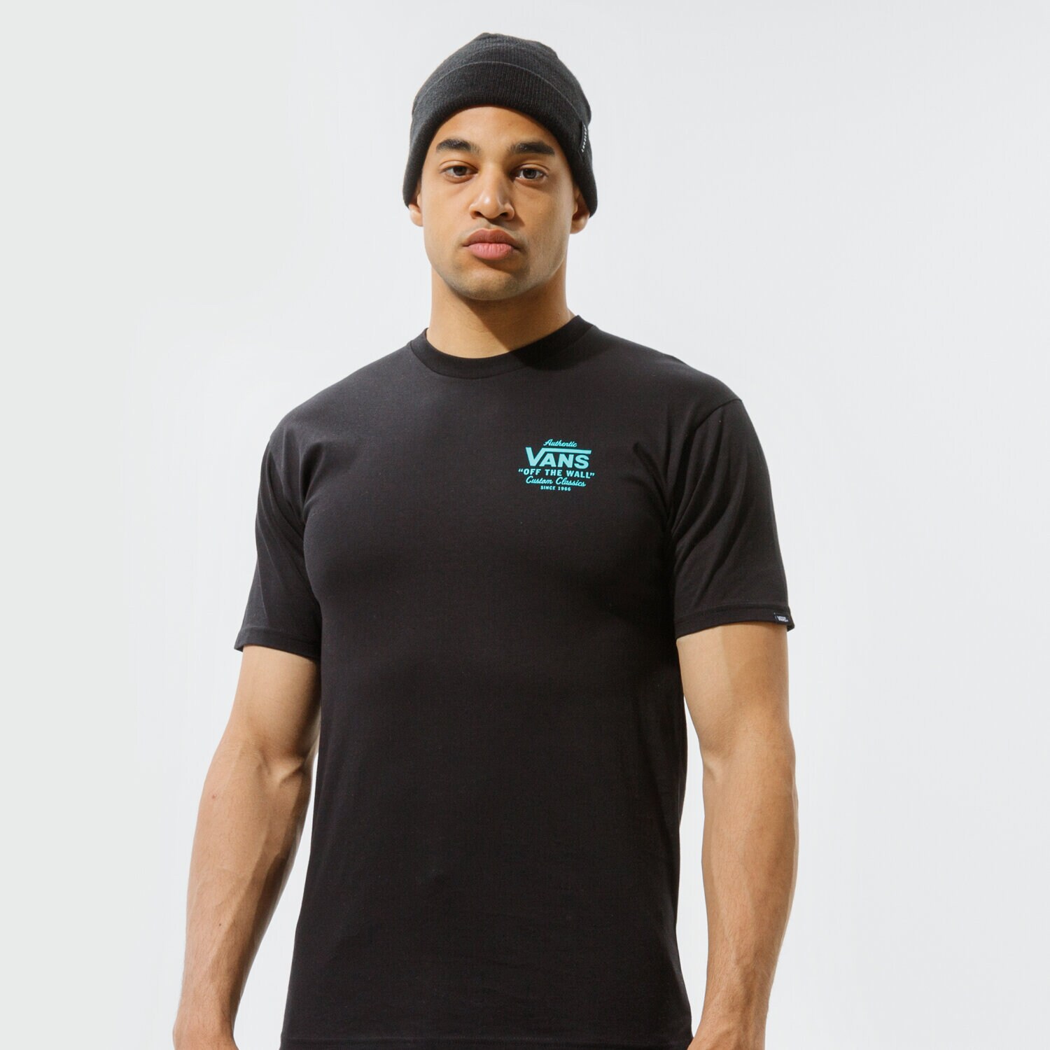 Koszulka, t-shirt sportowy męski VANS T-SHIRT HOLDER ST CLASSIC VN0A3HZFB2N1 GRANATOWY