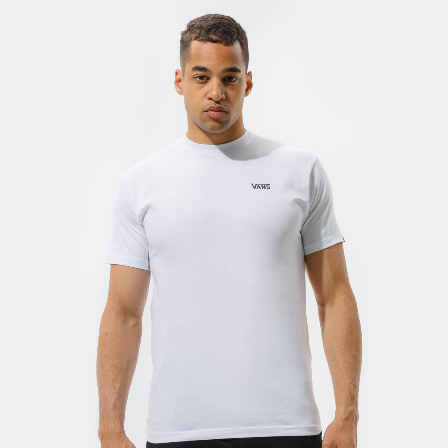 Koszulka, t-shirt sportowy męski VANS T-SHIRT LEFT CHEST LOGO PLUS SS VN0A54TFWHT1 BIAŁY