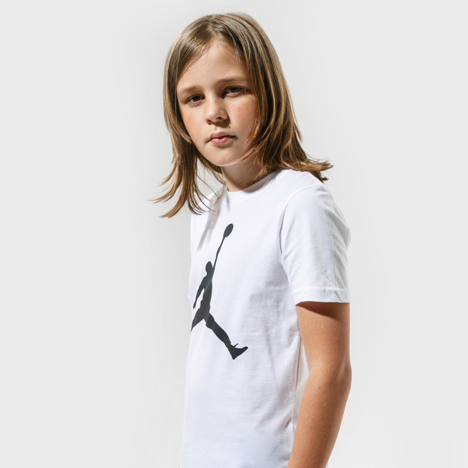 Koszulka, t-shirt dla dzieci JORDAN T-SHIRT JUMPMANTEE 952423-001 BIAŁY