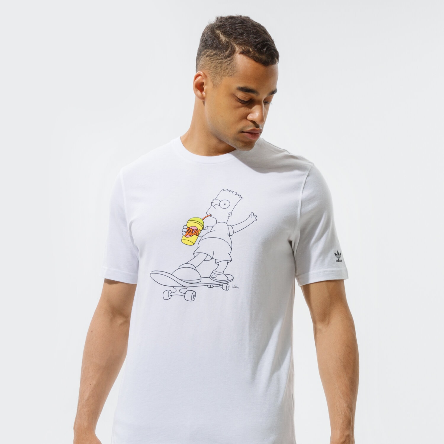 Koszulka, t-shirt sportowy męski ADIDAS T-SHIRT SIMPSONS SQUISHEE TEE HA5811 BIAŁY