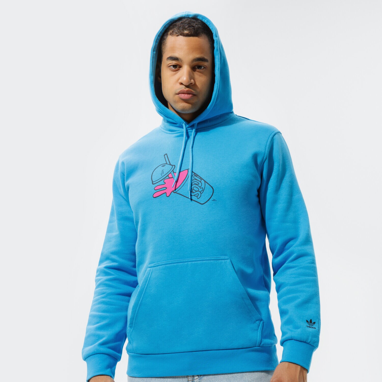 Bluza męska ADIDAS BLUZA Z KAPTUREM SIMPSONS SQUISHEE HOODIE HA5812 NIEBIESKI