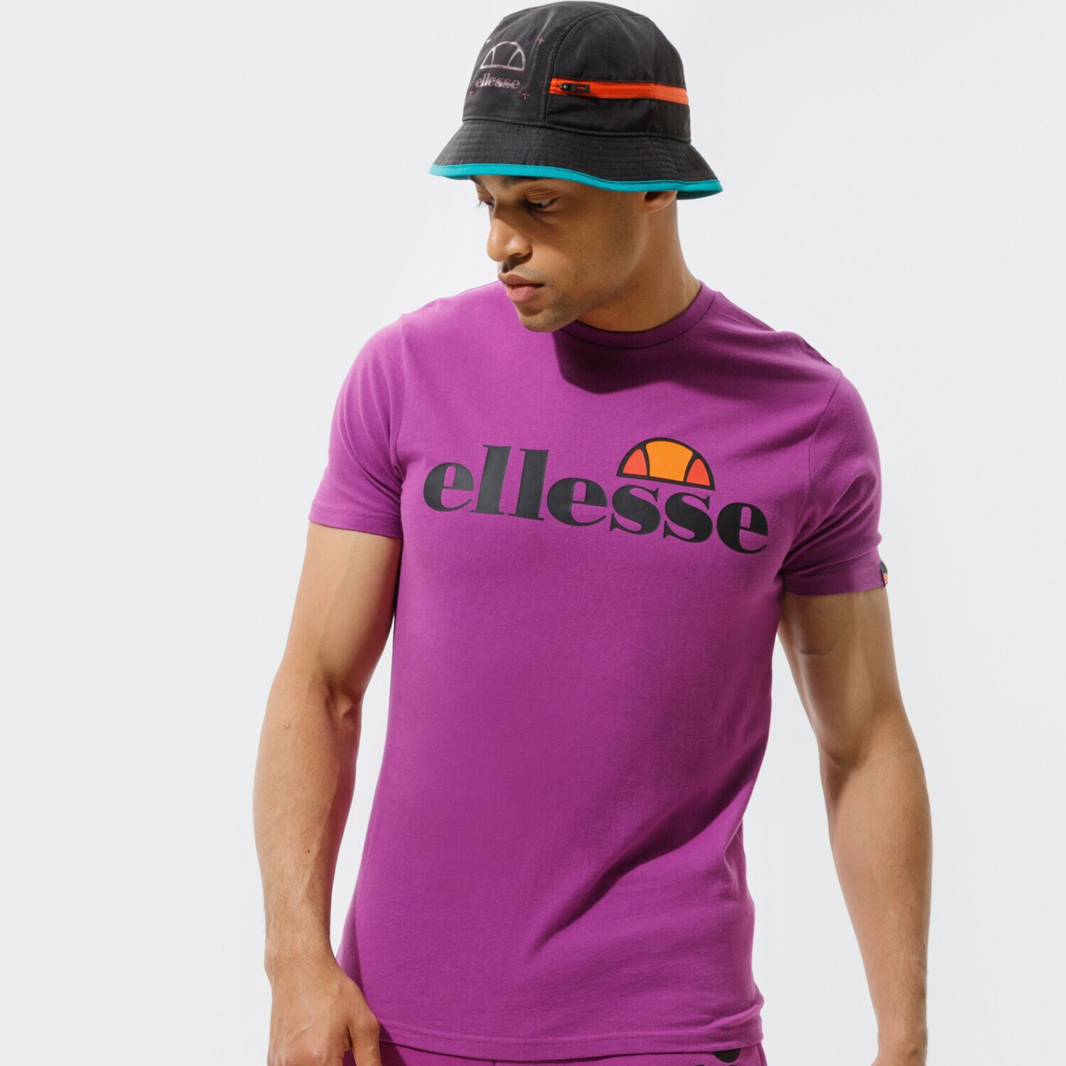 Koszulka, t-shirt sportowy męski ELLESSE T-SHIRT SL PRADOTEE PRPL SHI07405305 FIOLETOWY
