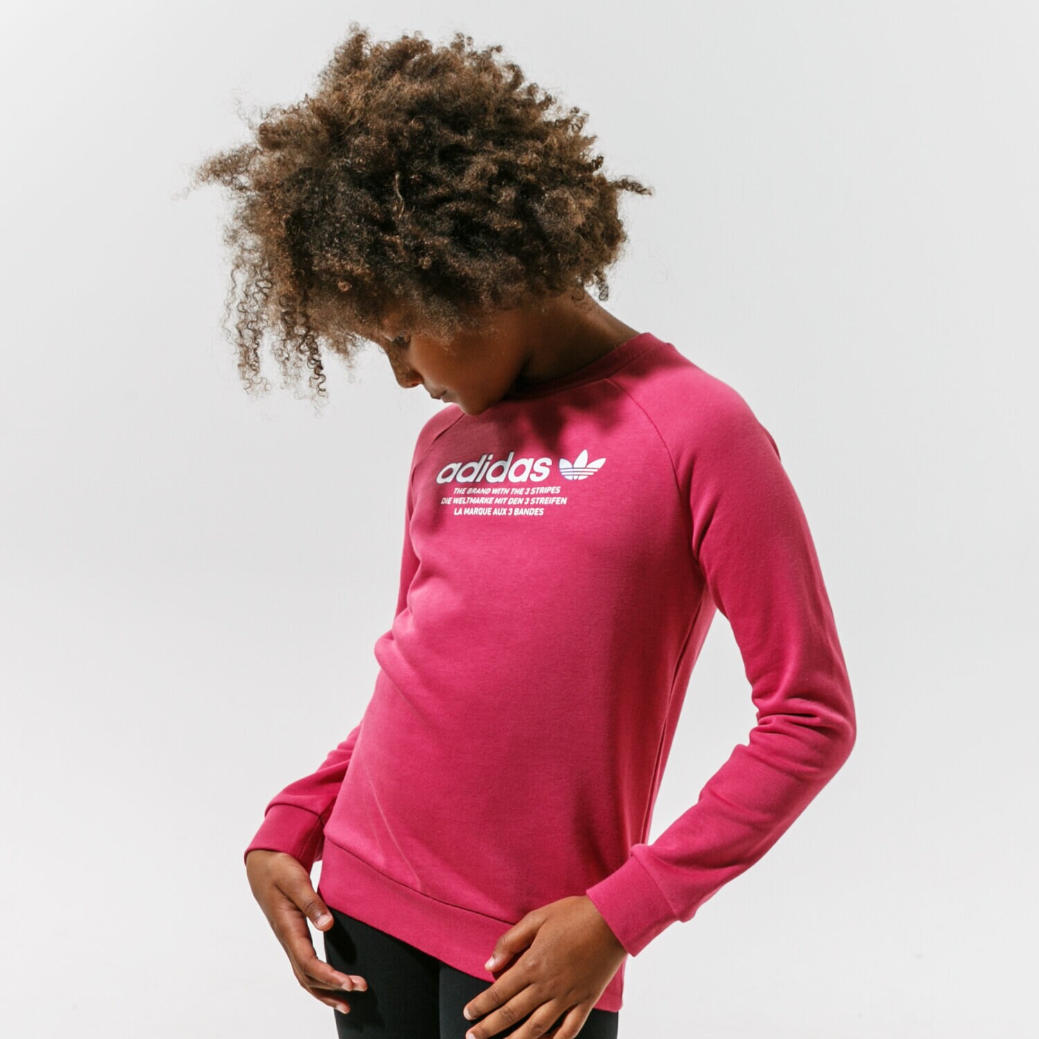 Sportowa bluza dziecięca ADIDAS BLUZA CREW WW GN7476 RÓŻOWY