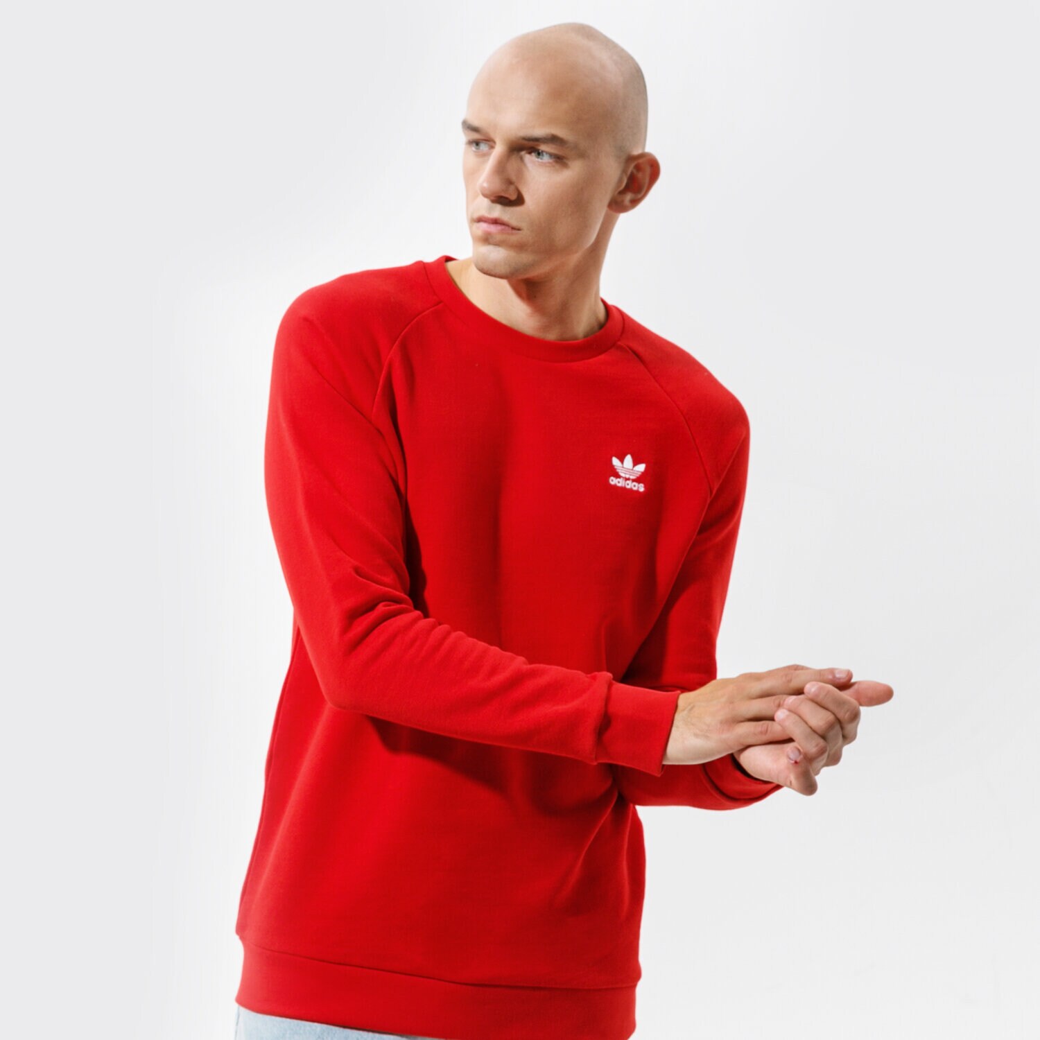Bluza męska ADIDAS BLUZA ESSENTIAL CREW GN3412 CZERWONY