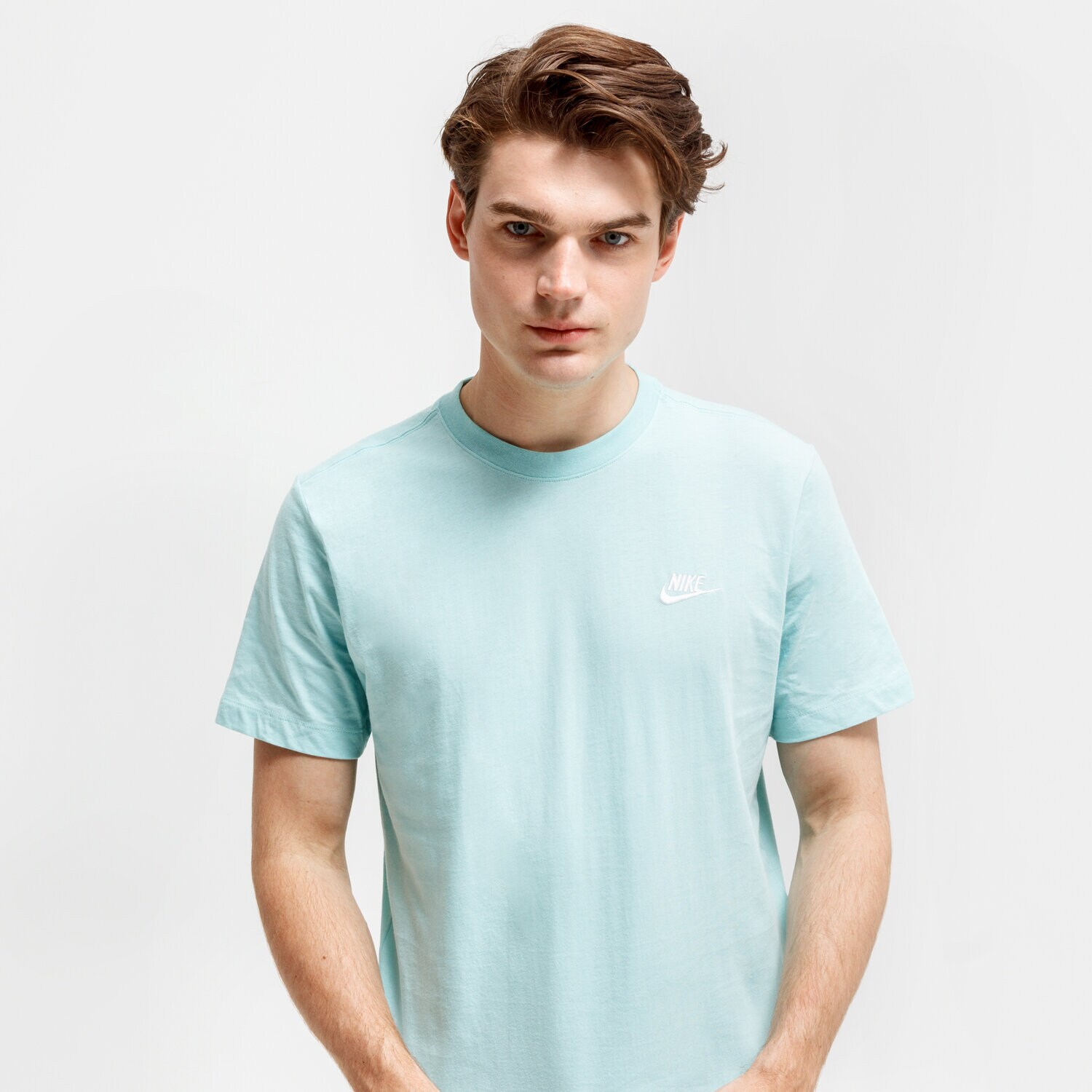 Koszulka, t-shirt sportowy męski NIKE T-SHIRT SPORTSWEAR CLUB AR4997-382 NIEBIESKI