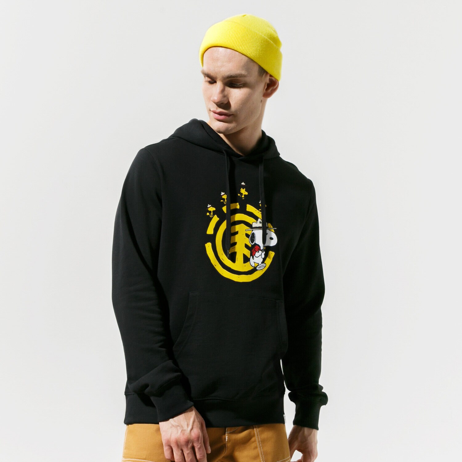 Bluza męska ELEMENT BLUZA Z KAPTUREM PEANUTS EMERGE HOOD W1HOB4ELP13732 CZARNY