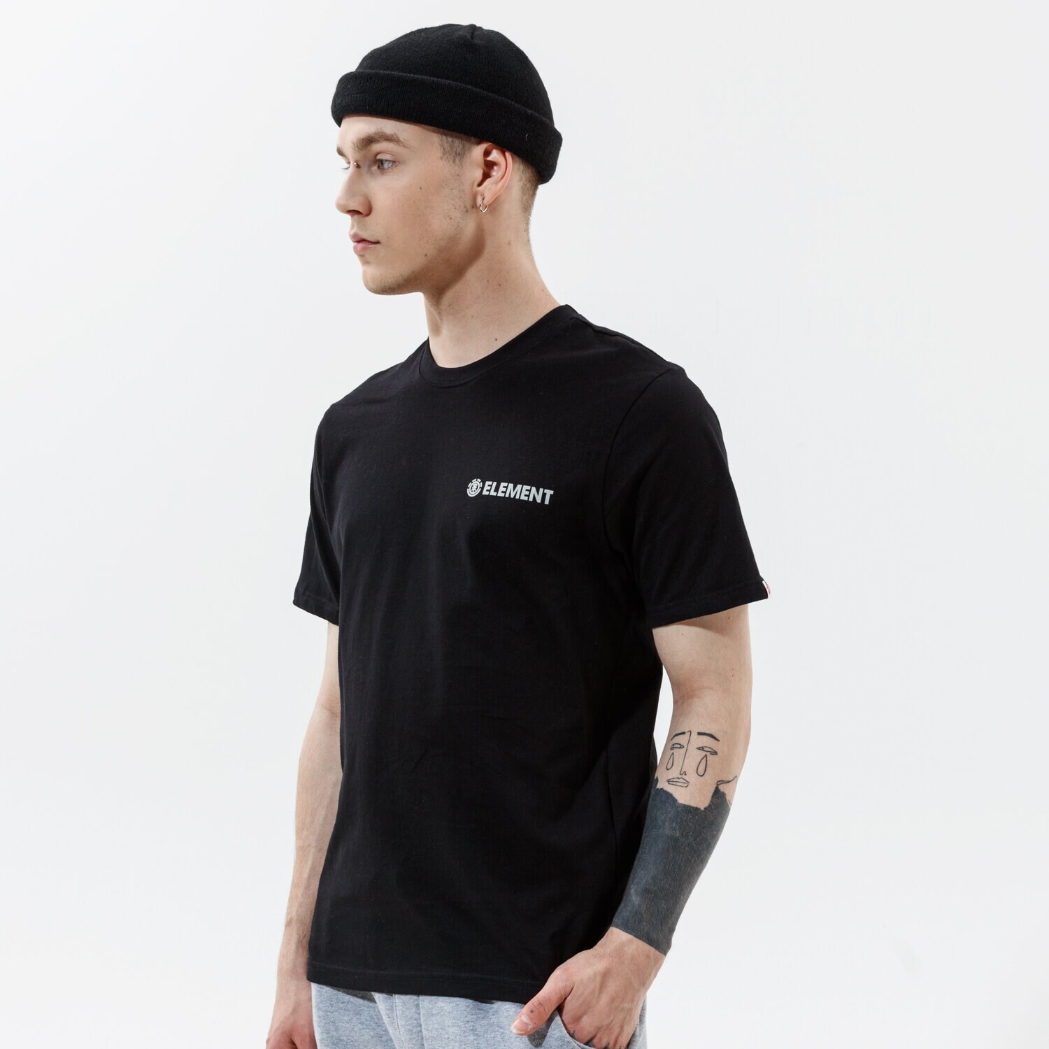 Koszulka, t-shirt sportowy męski ELEMENT T-SHIRT BLAZIN CHEST SS S1SSA119 CZARNY