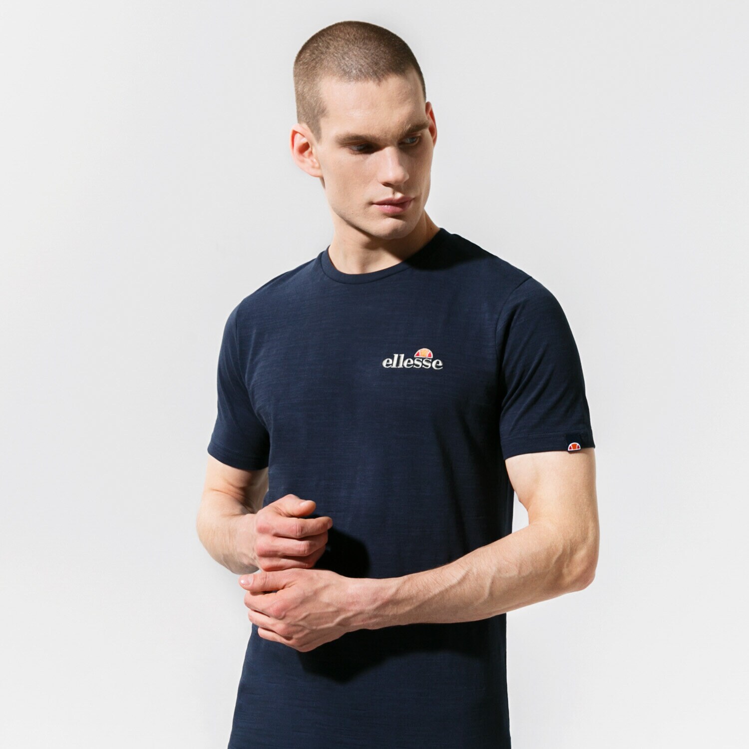 Koszulka, t-shirt sportowy męski ELLESSE T-SHIRT MILLE TEE NAVY SHJ11941429 GRANATOWY