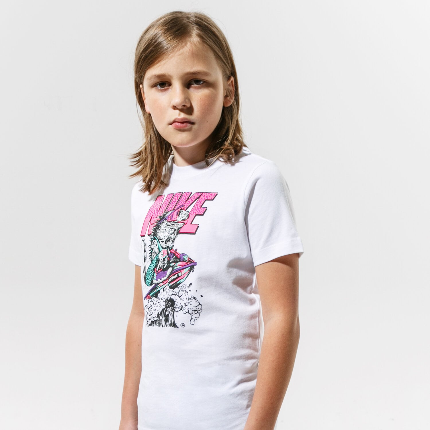 Koszulka, t-shirt dla dzieci NIKE T-SHIRT SPORTSWEAR DH6522-100 BIAŁY