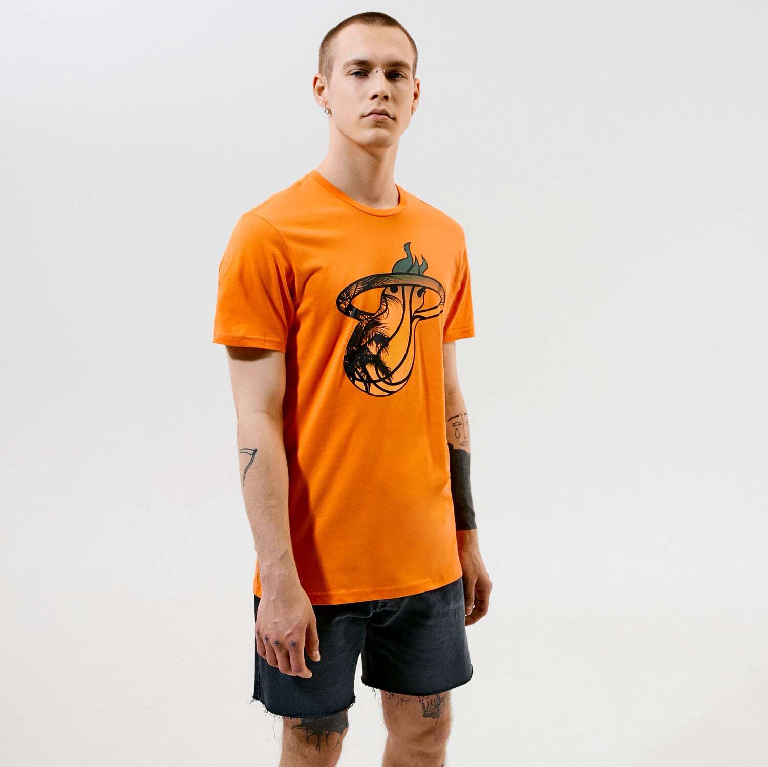 Koszulka, t-shirt sportowy męski NEW ERA T-SHIRT SUMMER CITY INFILL HEAT 11569529 ŻÓŁTY