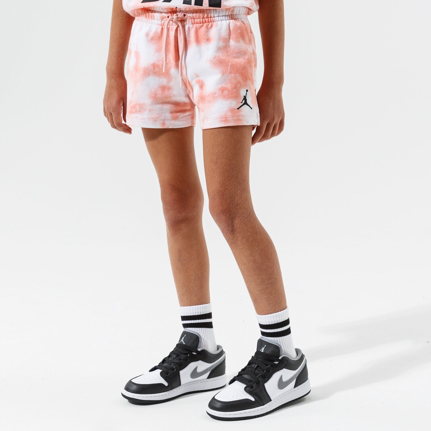 JORDAN SZORTY JORDAN GIRL TIE DYE FT SHORT GIRL 45A766-N0K POMARAŃCZOWY