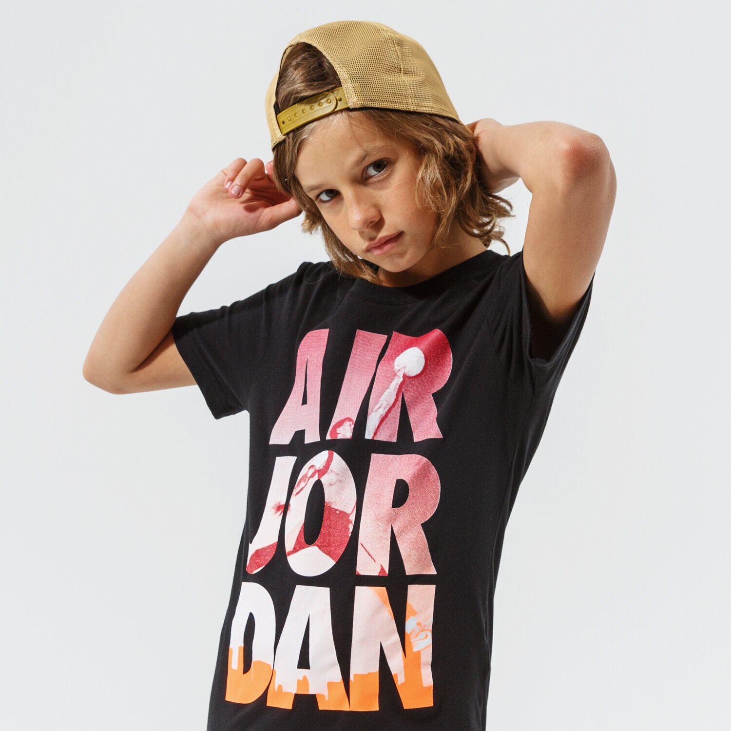 Koszulka, t-shirt dla dzieci JORDAN T-SHIRT DUNK FADE BOY 95A560-023 CZARNY