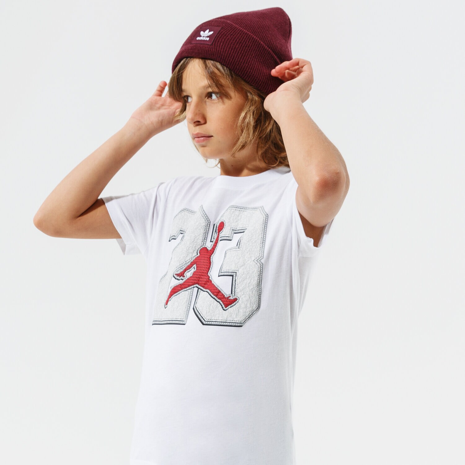 Koszulka, t-shirt dla dzieci JORDAN T-SHIRT 23 GAME TIME BOY 95A639-001 BIAŁY