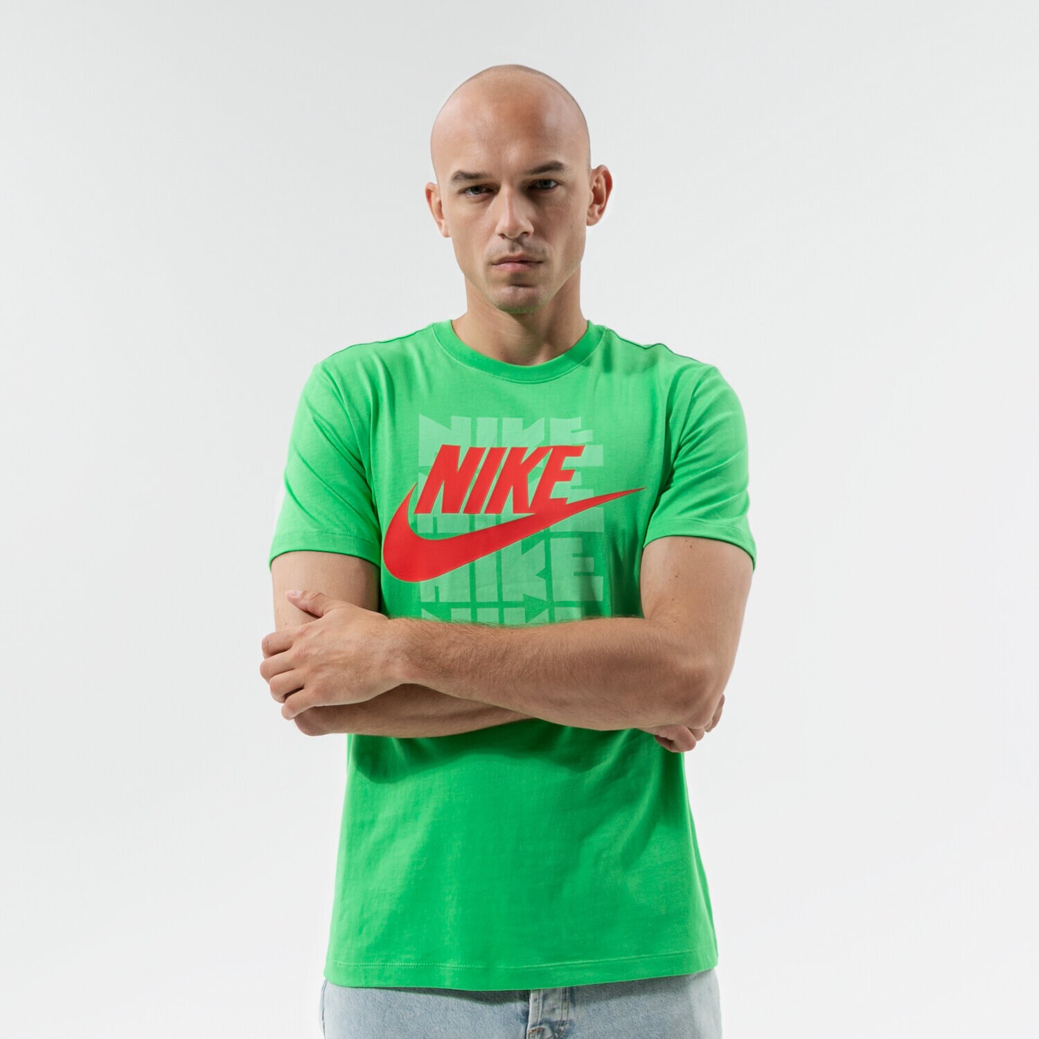 Koszulka, t-shirt sportowy męski NIKE T-SHIRT M NSW TEE TREND GX DD3381-362 ZIELONY