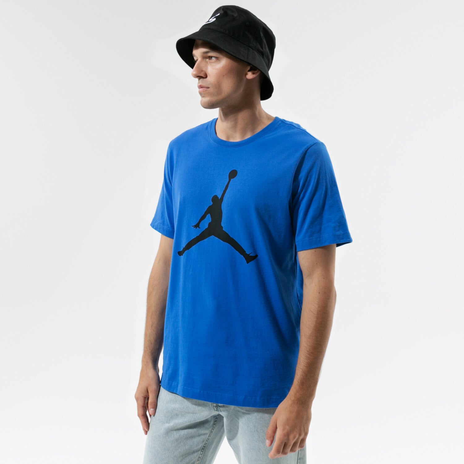 Koszulka, t-shirt sportowy męski JORDAN T-SHIRT JUMPMAN CJ0921-481 NIEBIESKI