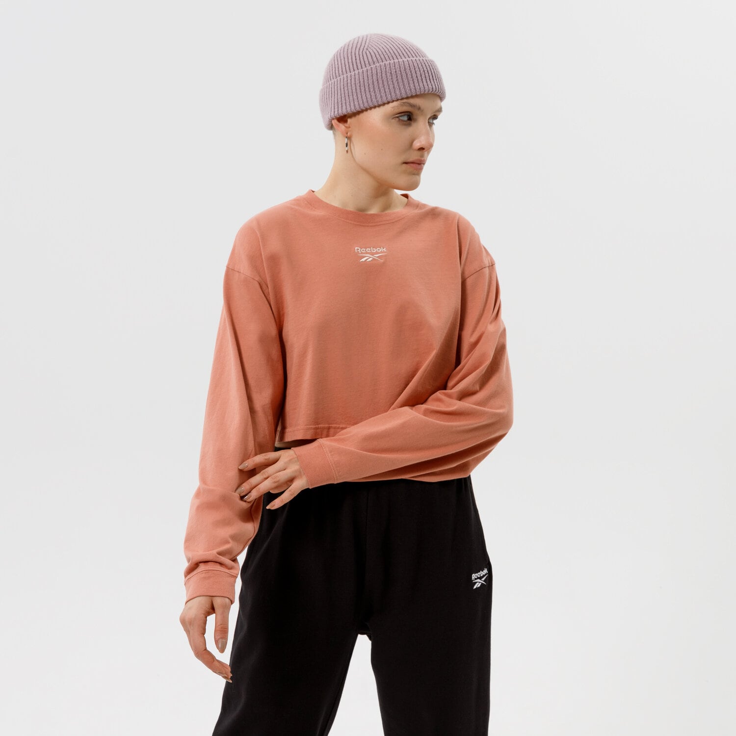 Bluza damska REEBOK BLUZA CL WDE COTTON LONGSLEEVE H49247 CZARNY