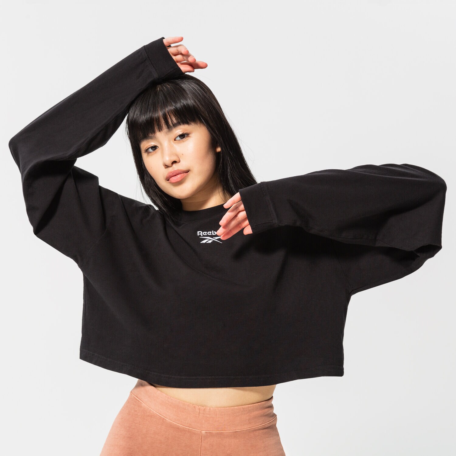 Bluza damska REEBOK BLUZA CL WDE COTTON LONGSLEEVE GS1679 CZARNY