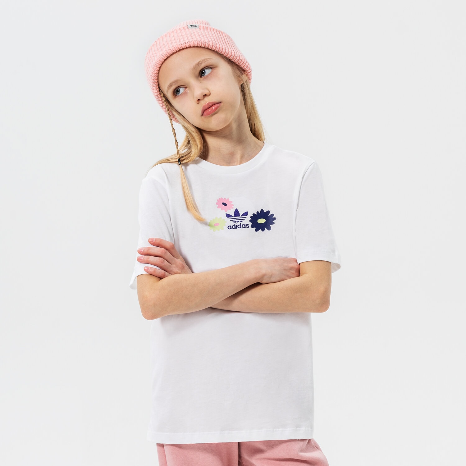 Koszulka, t-shirt dla dzieci ADIDAS T-SHIRT TEE GIRL HF7467 BIAŁY