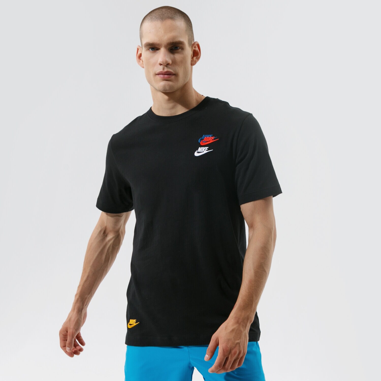 Koszulka, t-shirt sportowy męski NIKE T-SHIRT M NSW TEE CLUB ESSENTIALS DJ1568-010 CZARNY