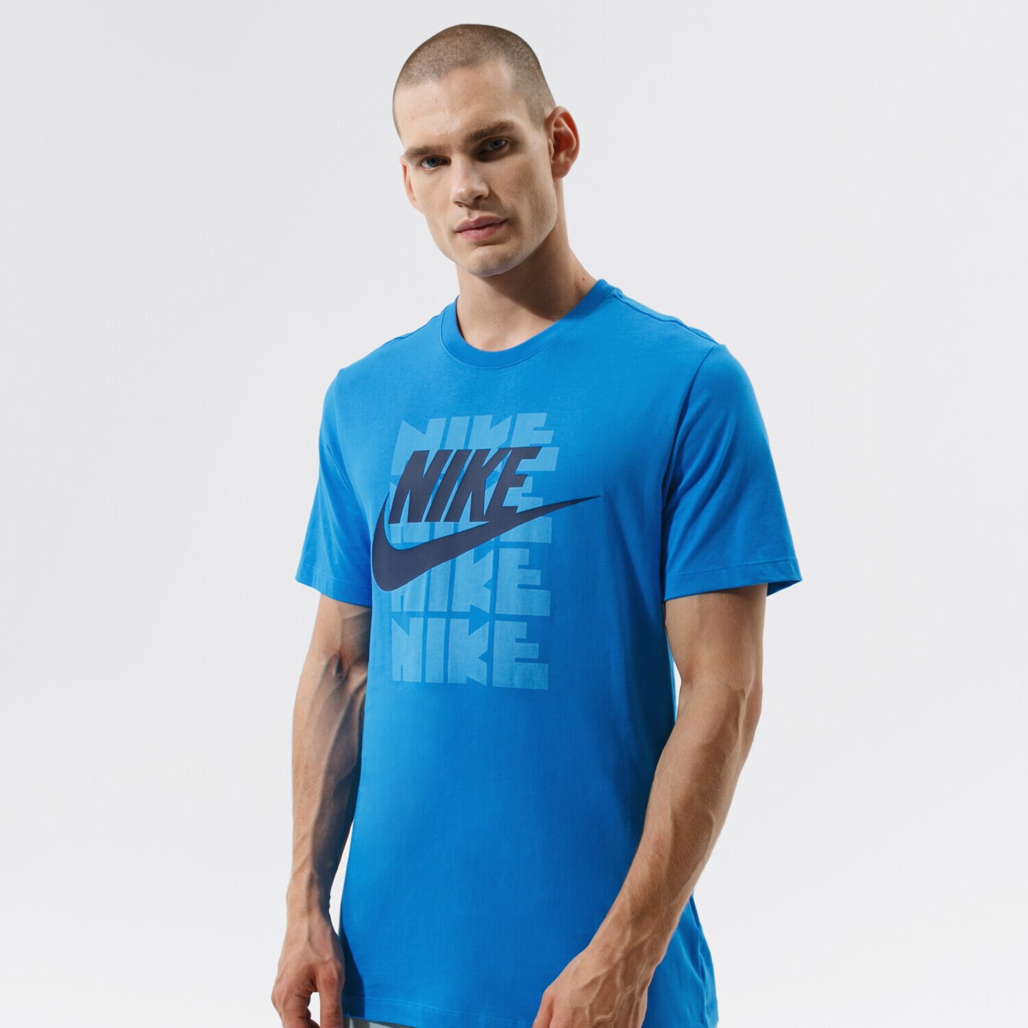 Koszulka, t-shirt sportowy męski NIKE T-SHIRT M NSW TEE TREND GX DD3381-435 NIEBIESKI