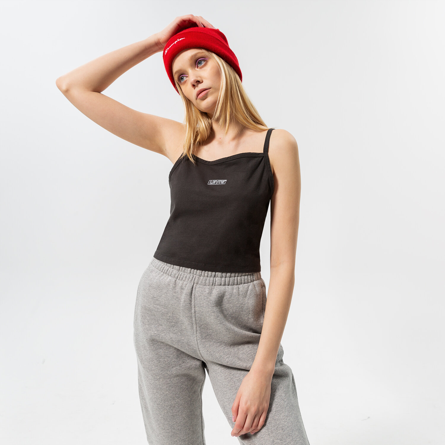 Koszulka, t-shirt damski LEVI'S TANK GRAPHIC 90S TANK 34408-0010 CZARNY