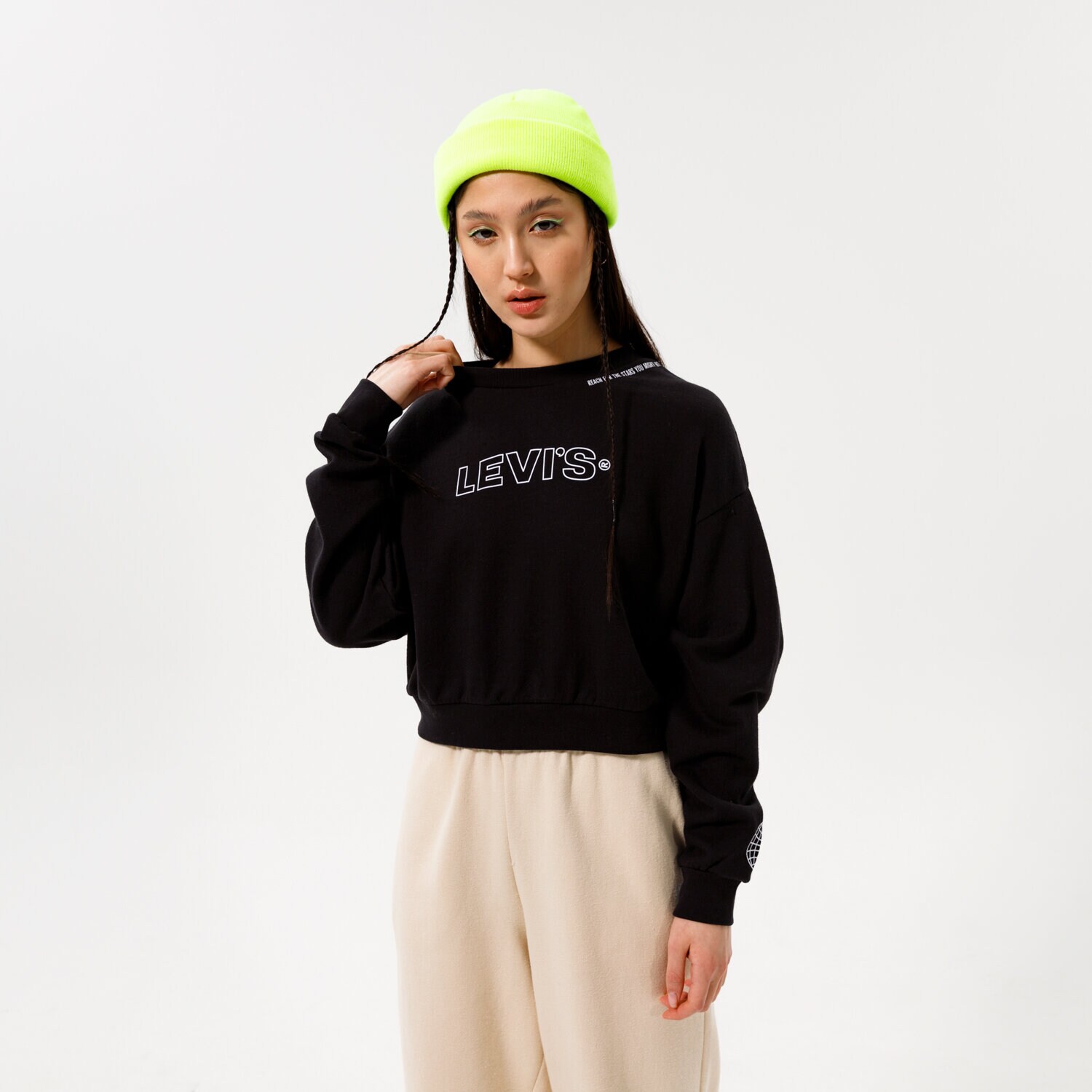 Bluza damska LEVI'S BLUZA GRAPHIC LAUNDRY CREW A2643-0002 CZARNY