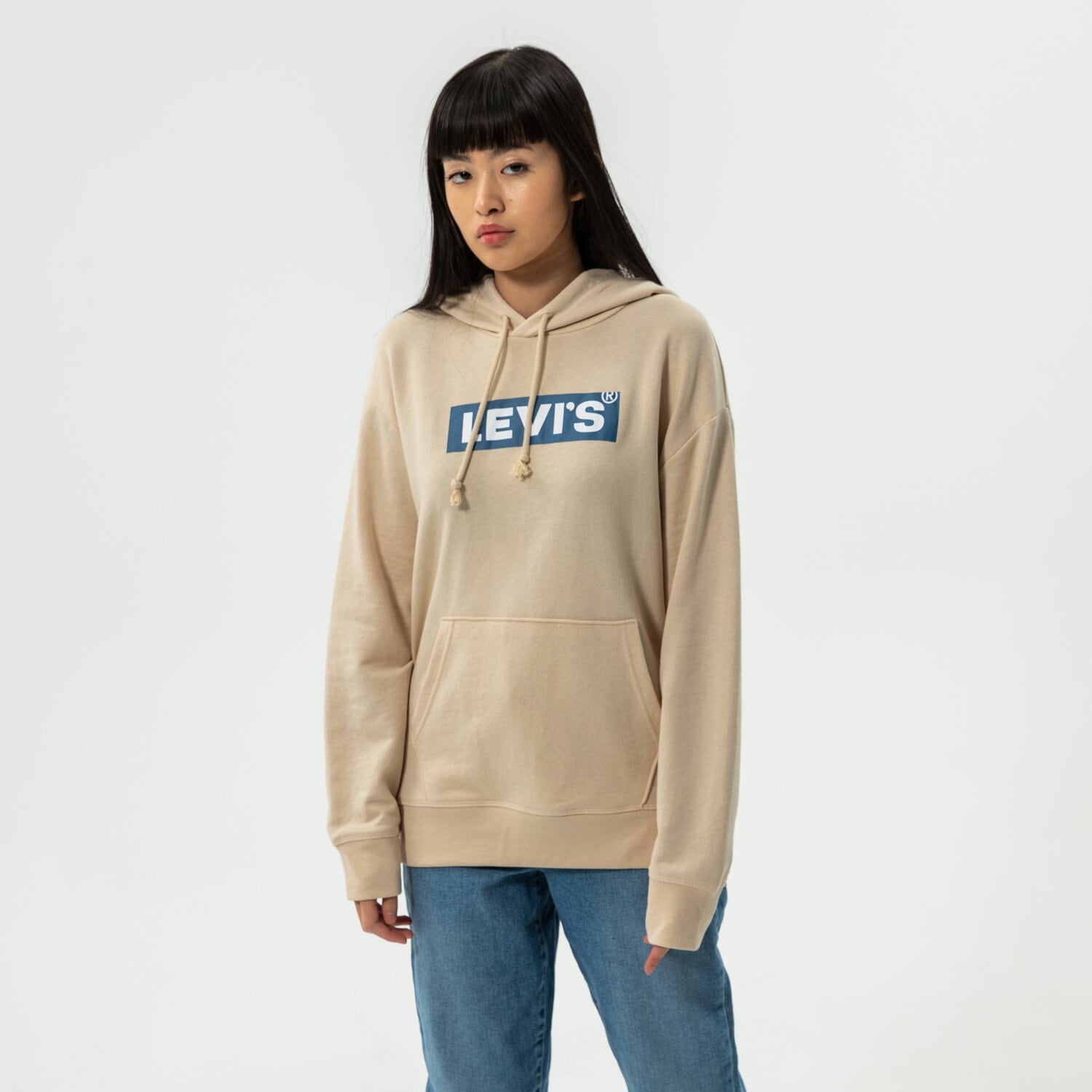 Bluza damska LEVI'S BLUZA Z KAPTUREM GRAPHIC STANDARD HOODIE 18487-0115 BEŻOWY