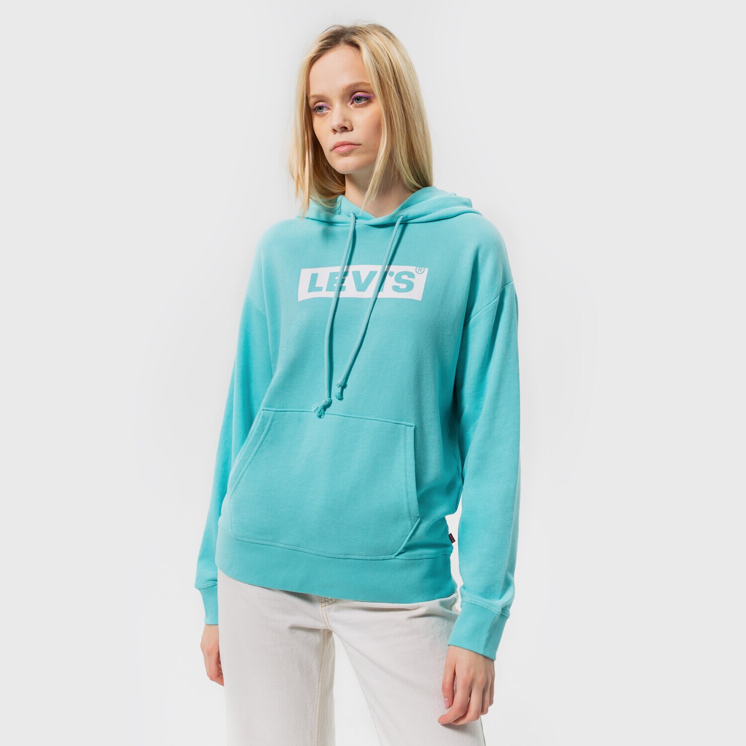 Bluza damska LEVI'S BLUZA Z KAPTUREM GRAPHIC STANDARD HOODIE 18487-0136 NIEBIESKI