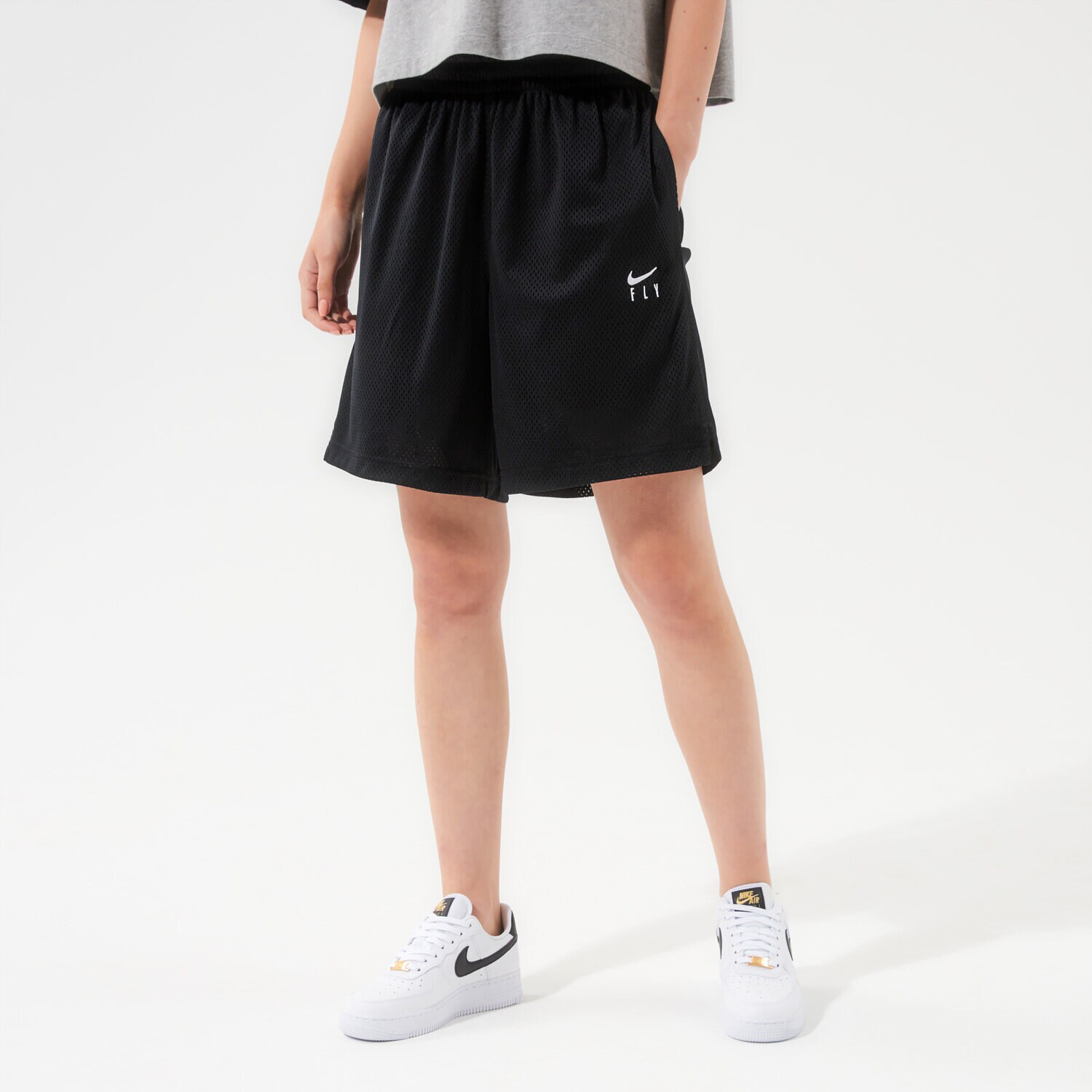 Krótkie spodenki, szorty damskie NIKE SZORTY FLY NBA CU4573-010 CZARNY