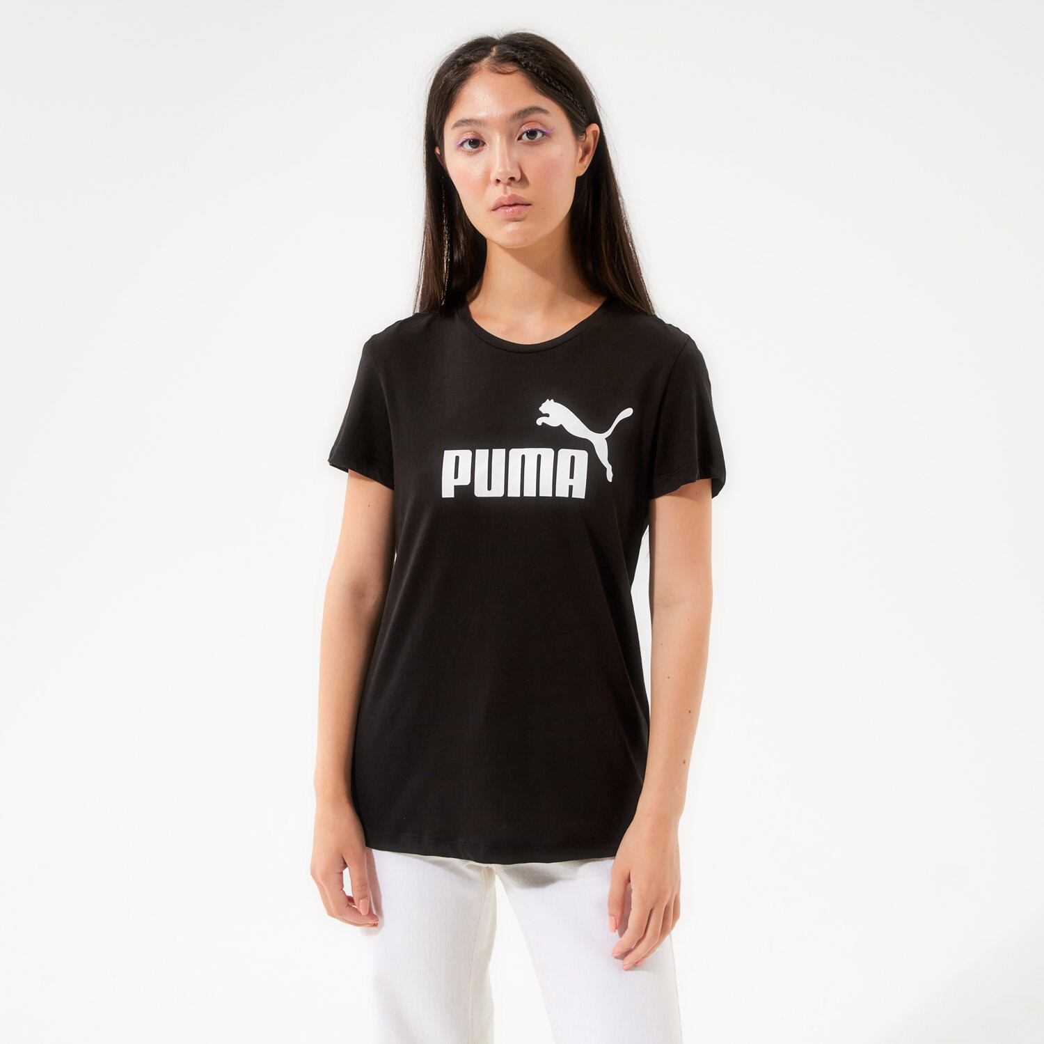 Koszulka, t-shirt damski PUMA CORE T SHIRT 58677401 CZARNY