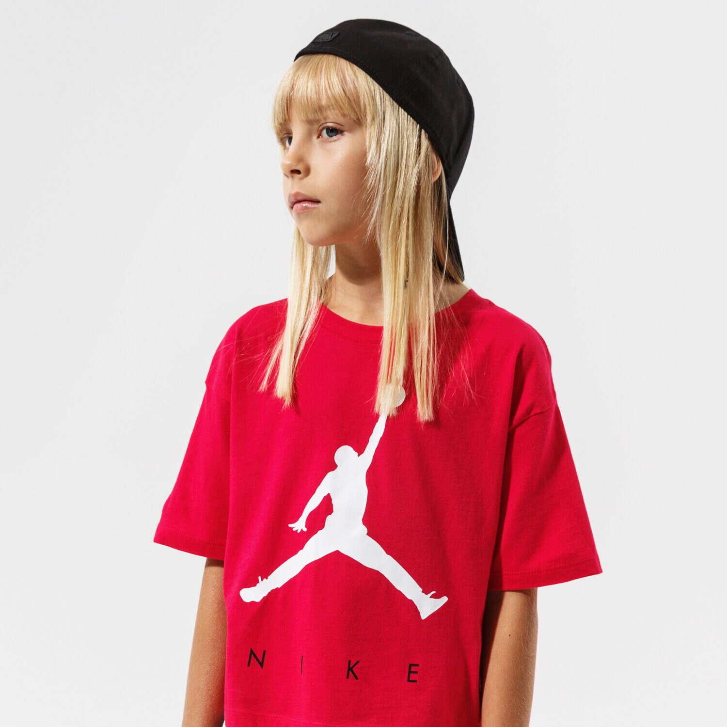 Koszulka, t-shirt dla dzieci JORDAN T-SHIRT JUMPMAN BY NIKE TEE GIRL 45A763-A9V CZERWONY