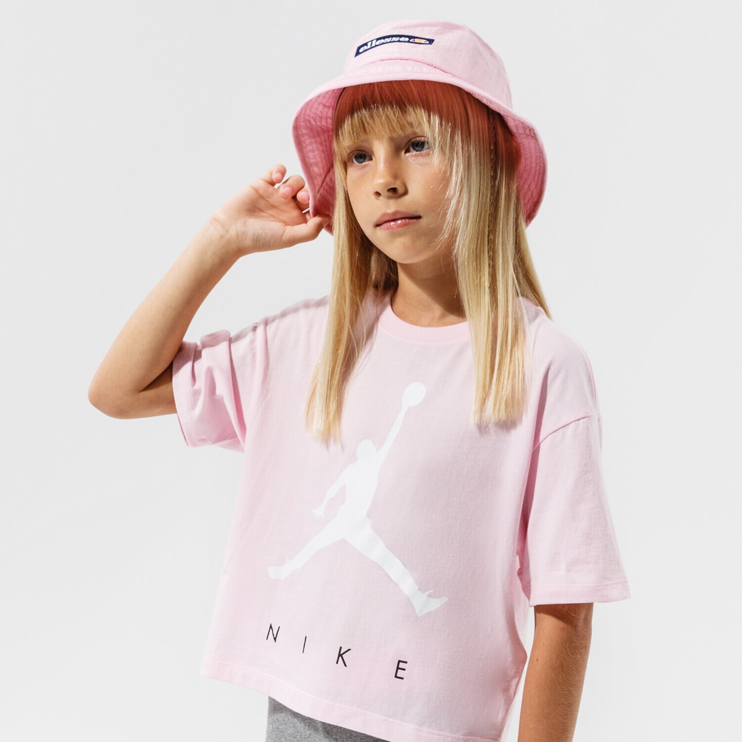 Koszulka, t-shirt dla dzieci JORDAN T-SHIRT JUMPMAN BY NIKE TEE GIRL 45A763-A9Y RÓŻOWY