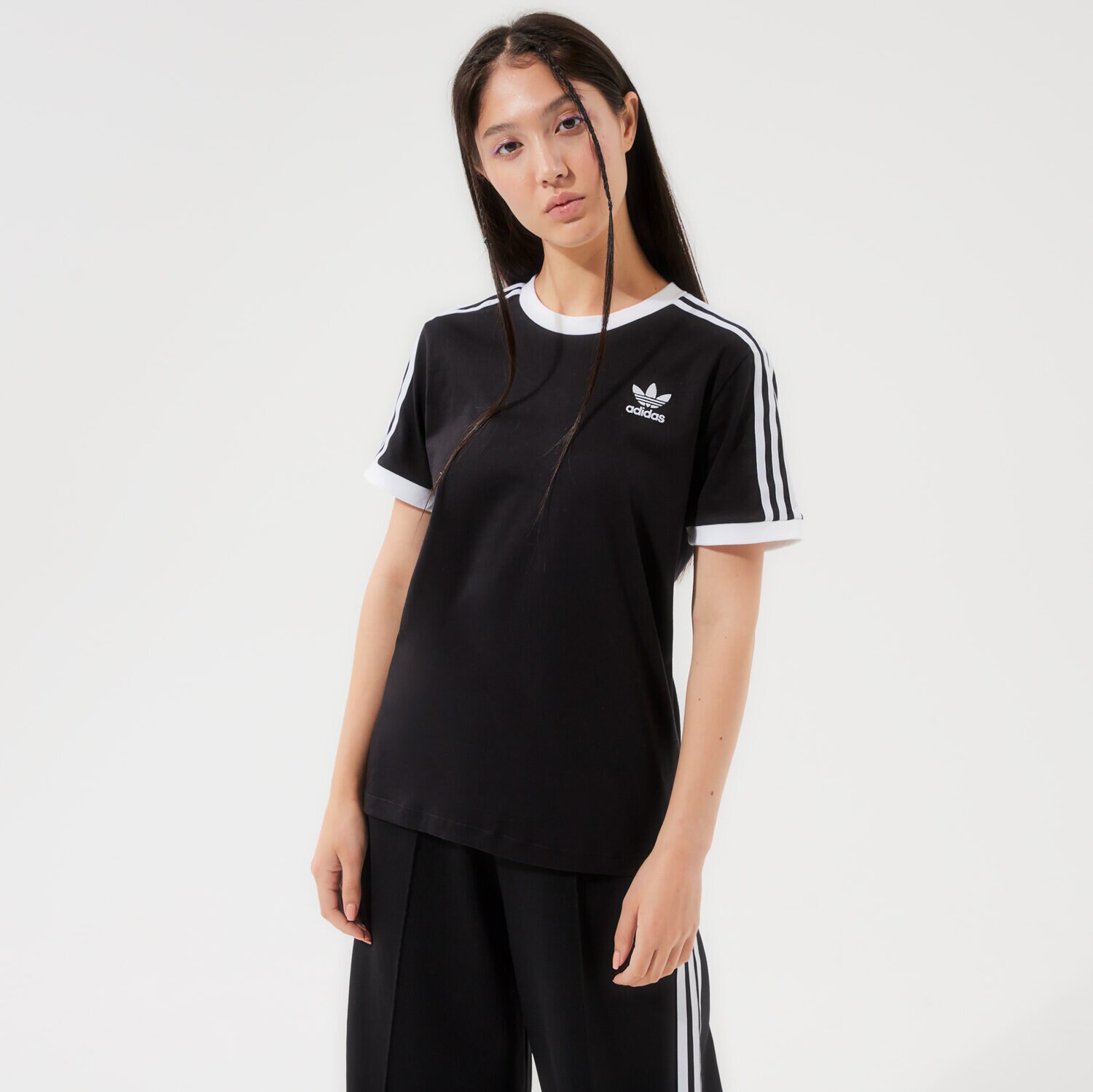Koszulka, t-shirt damski ADIDAS 3 STRIPES CALIFORNIA T-SHIRT GN2900 CZARNY