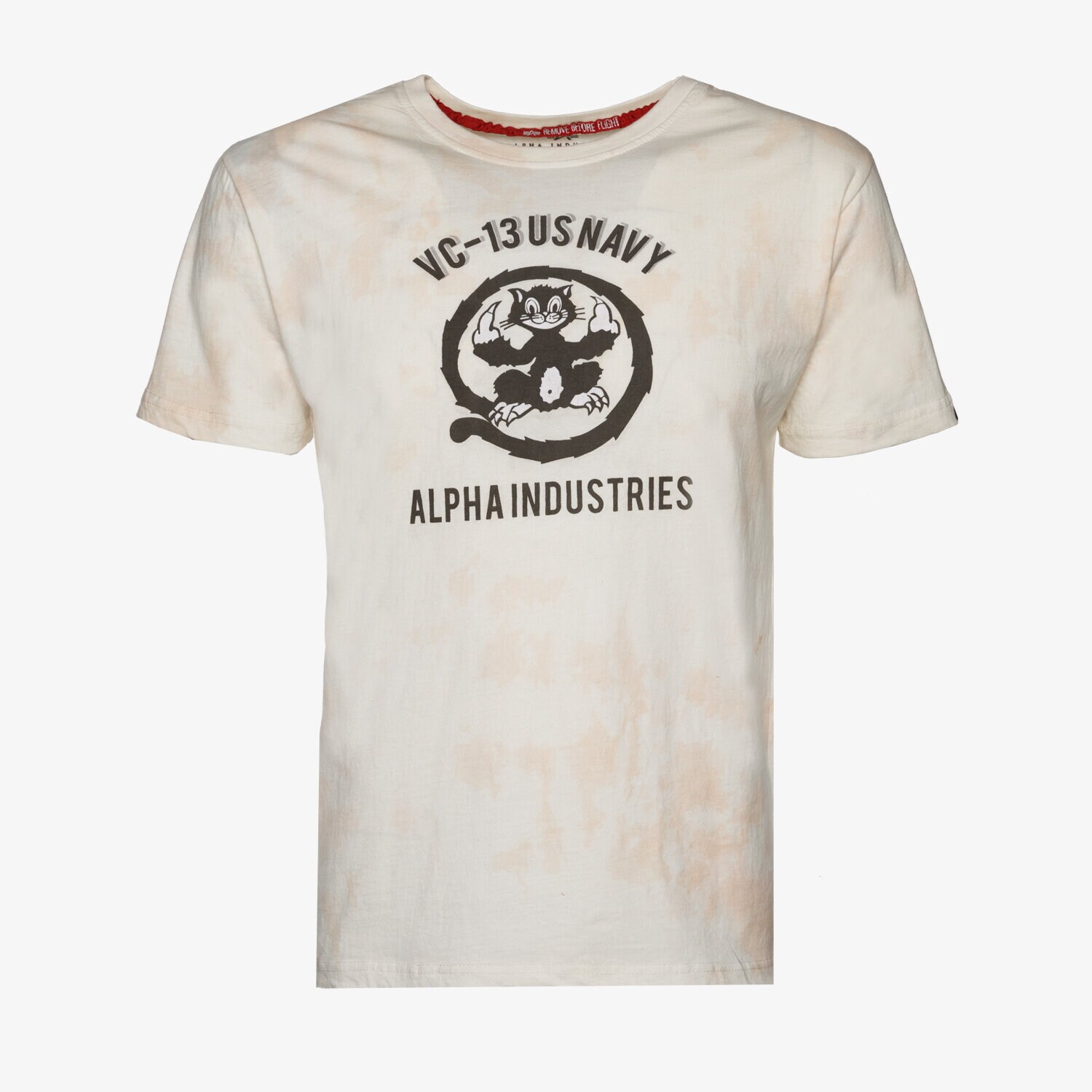 Koszulka, t-shirt sportowy męski ALPHA INDUSTRIES T-SHIRT USN CAT T 106517650 BIAŁY