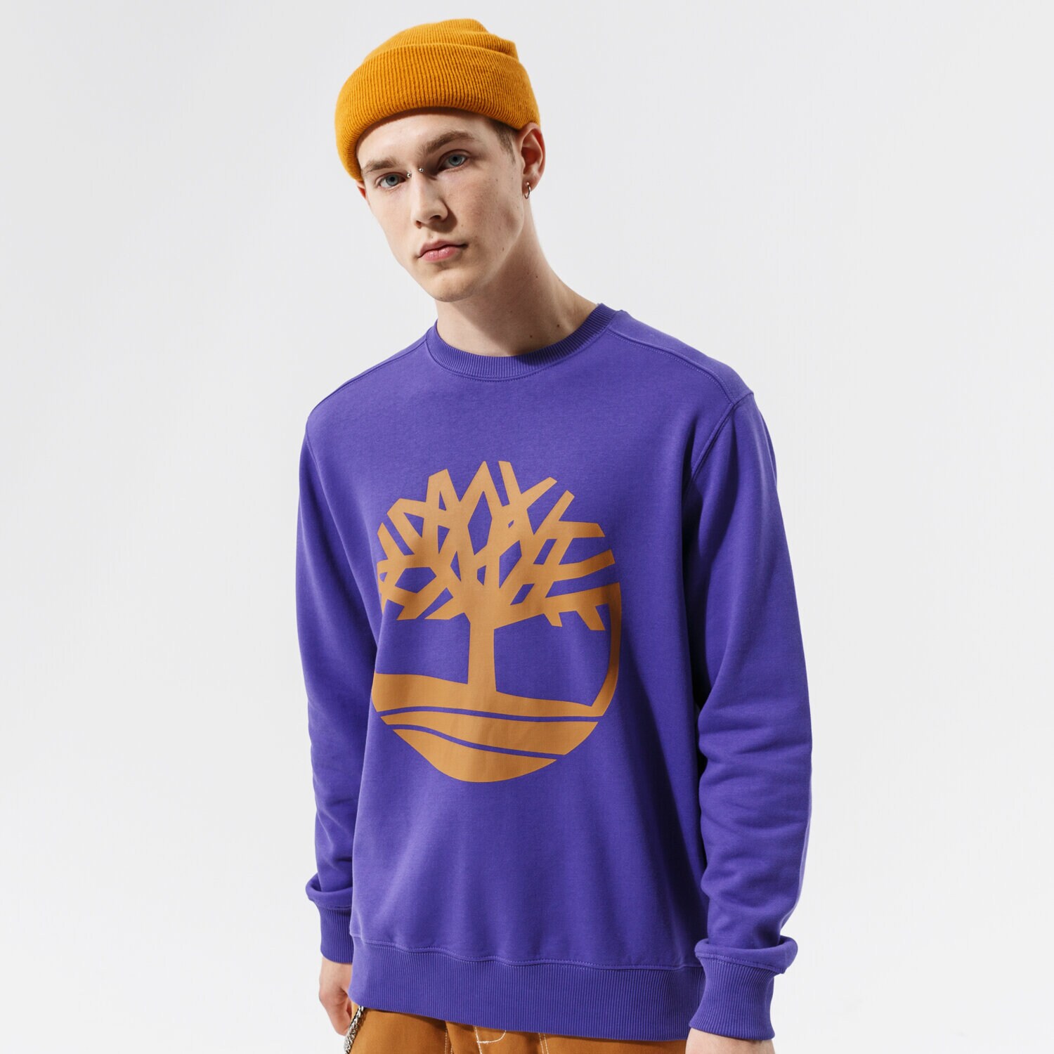 Bluza męska TIMBERLAND BLUZA YC CORE TREE LOGO CREW NECK SWEATSHIRT TB0A2BJ8CC61 FIOLETOWY