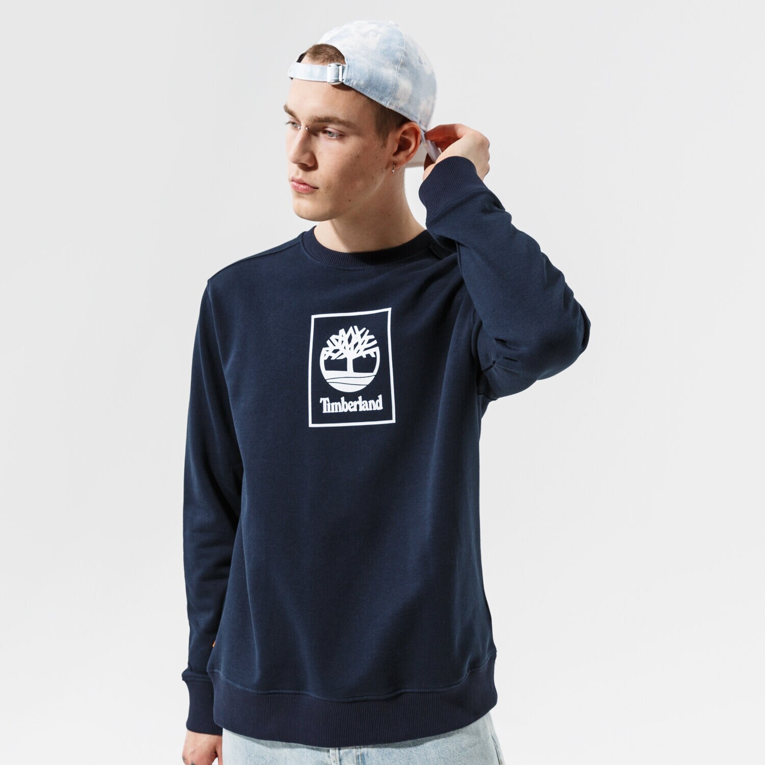 Bluza męska TIMBERLAND BLUZA TREE LOGO CREW DARK SAPPHIRE TB0A5PJ84331 GRANATOWY
