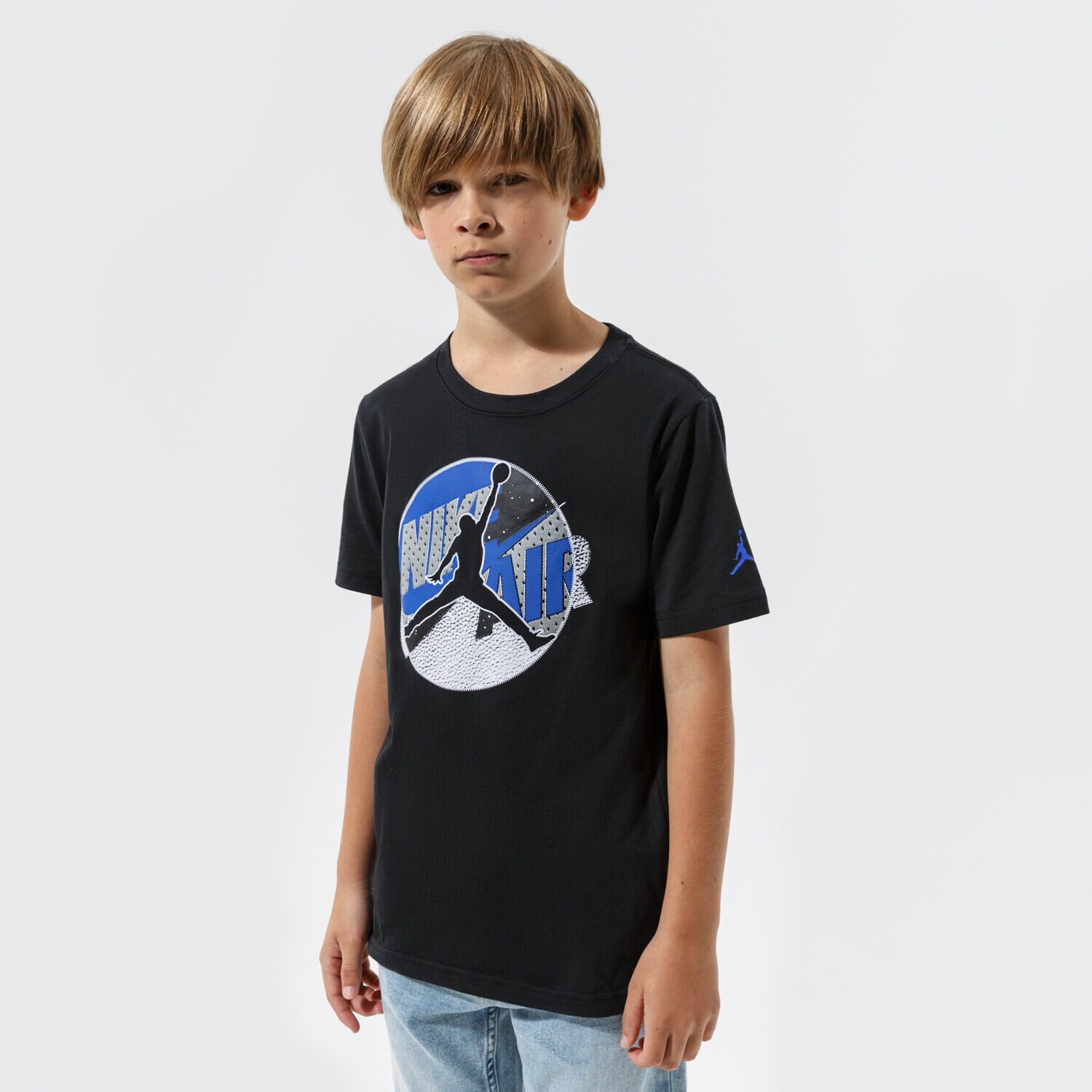 Koszulka, t-shirt dla dzieci JORDAN T-SHIRT JUMPMAN PATCHED TEE BOY 95A902-023 CZARNY