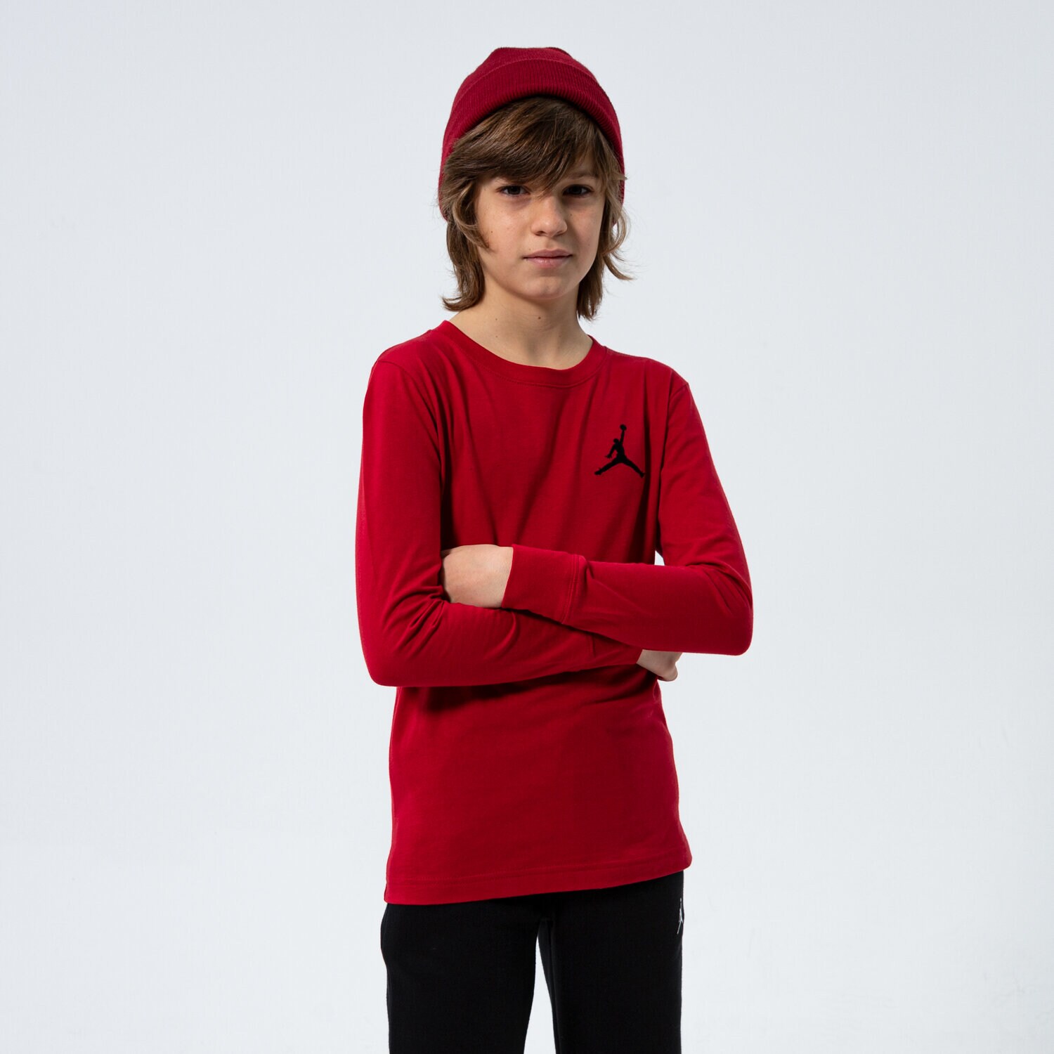 Koszulka, t-shirt dla dzieci JORDAN T-SHIRT JUMPMAN AIR EMROIDERY BOY 95A903-R78 CZERWONY