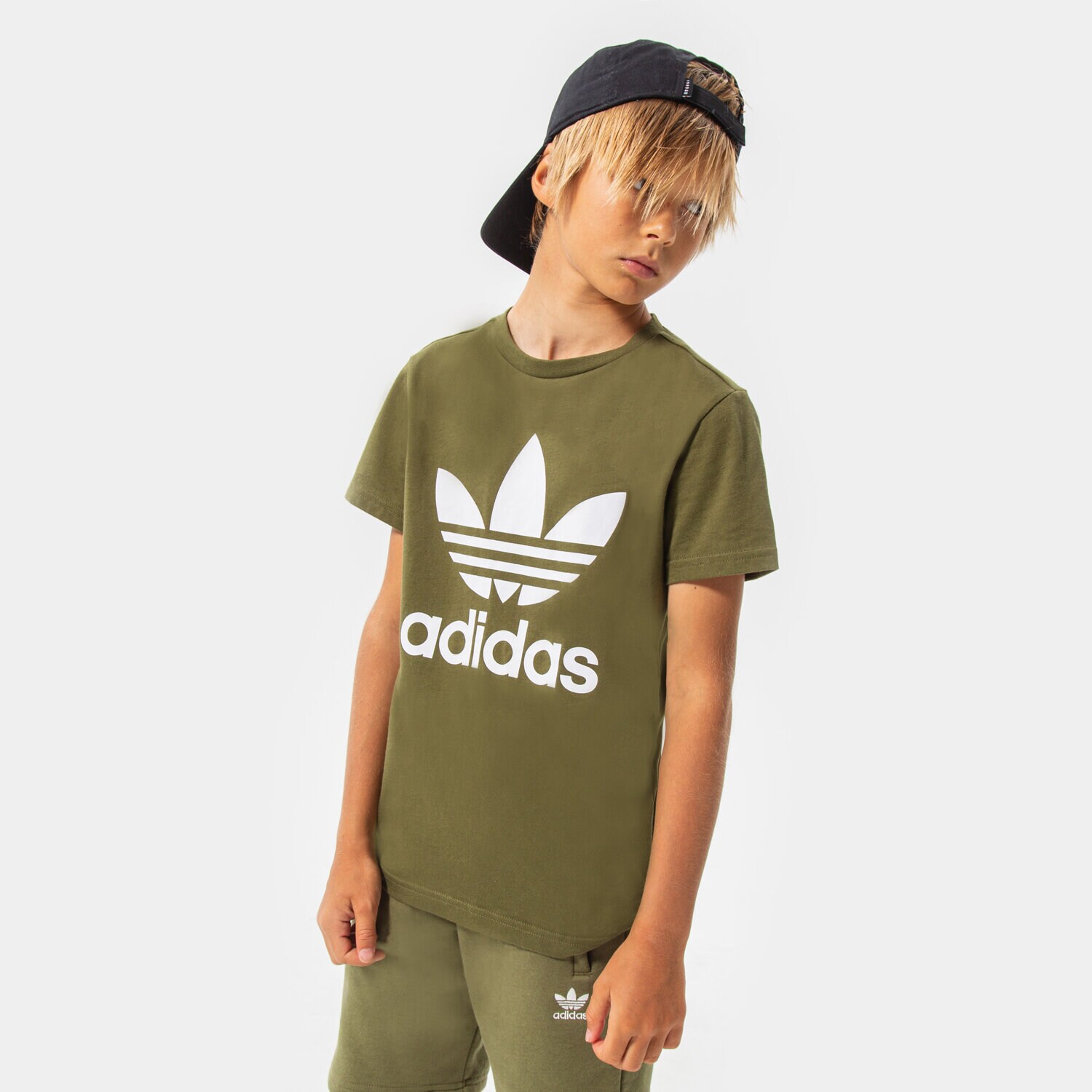 Koszulka, t-shirt dla dzieci ADIDAS T-SHIRT TREFOIL TEE BOY HD2005 KHAKI