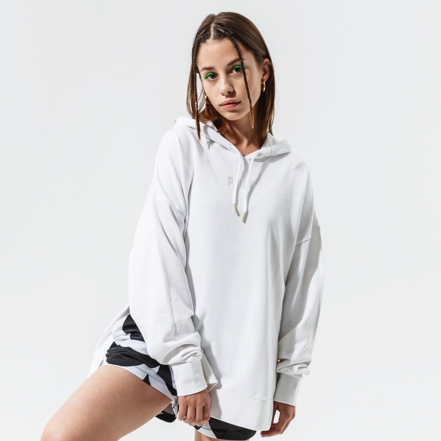 Bluza damska PUMA BLUZA Z KAPTUREM HER HOODIE TR - PUMA WHITE 58951902 BIAŁY