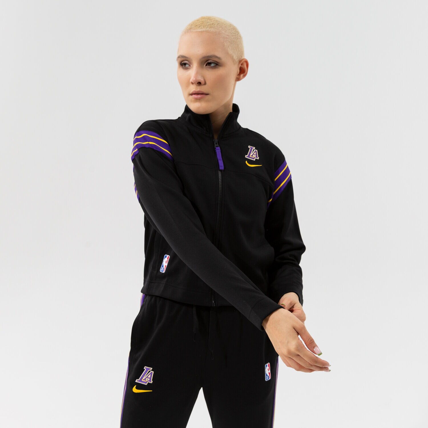 Kurtka zimowa damska NIKE KURTKA LAL W NK TRKST JKT CTS 75 NBA DB1400-010 CZARNY