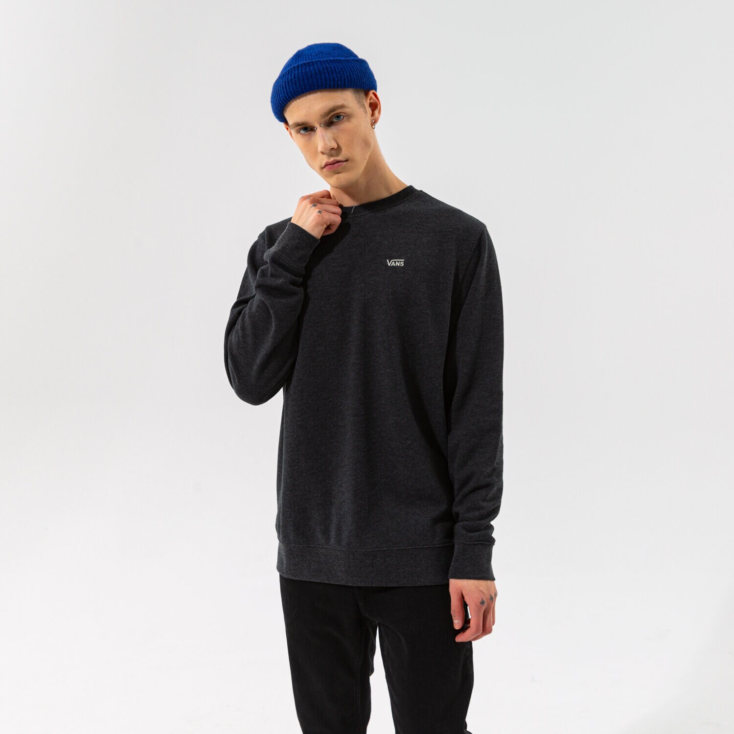 Bluza męska VANS BLUZA BASIC CREW FLEECE VN0A3HQ1BHH1 CZARNY