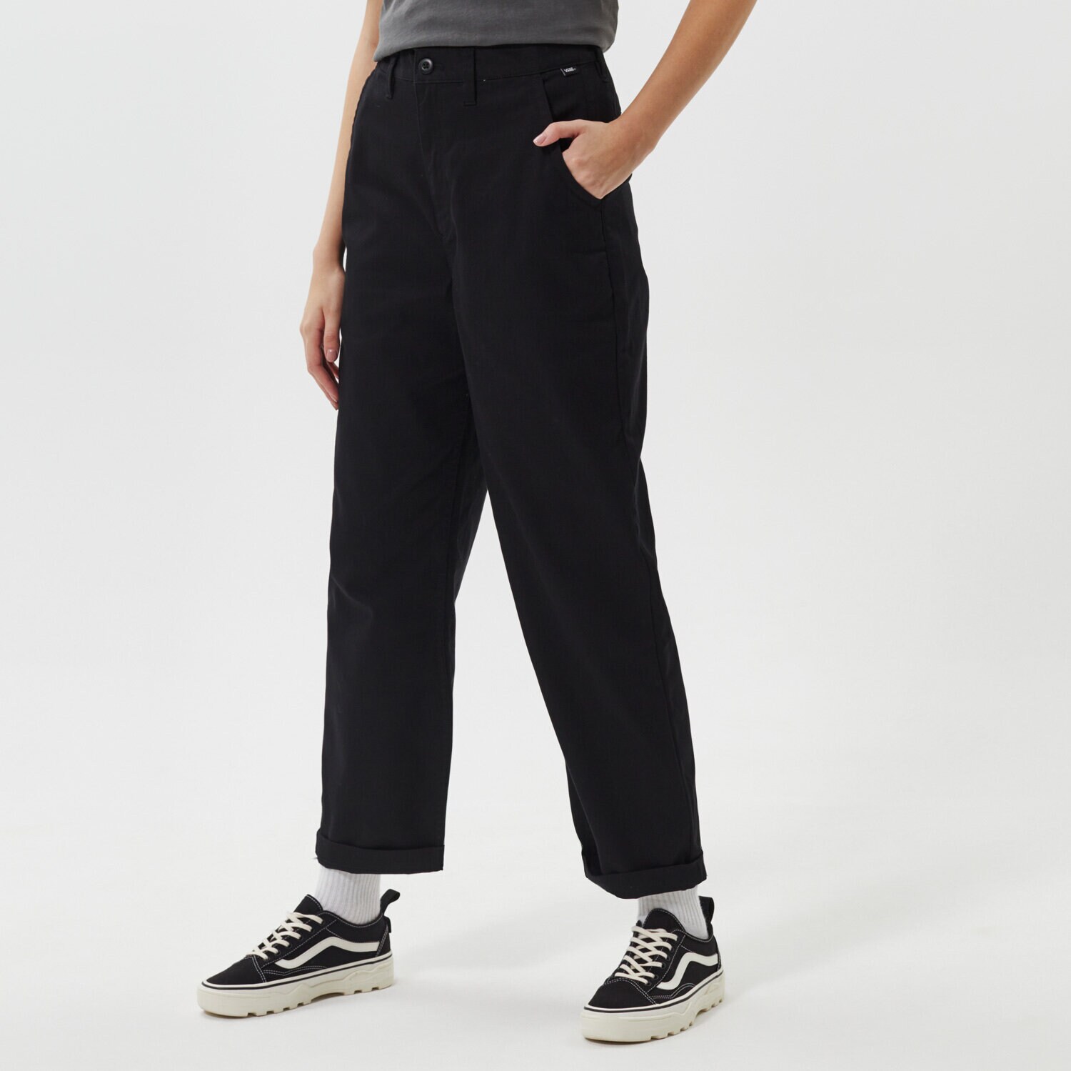 Spodnie sportowe damskie VANS SPODNIE AUTHENTIC WMN CHINO VN0A5JOHBLK1 CZARNY
