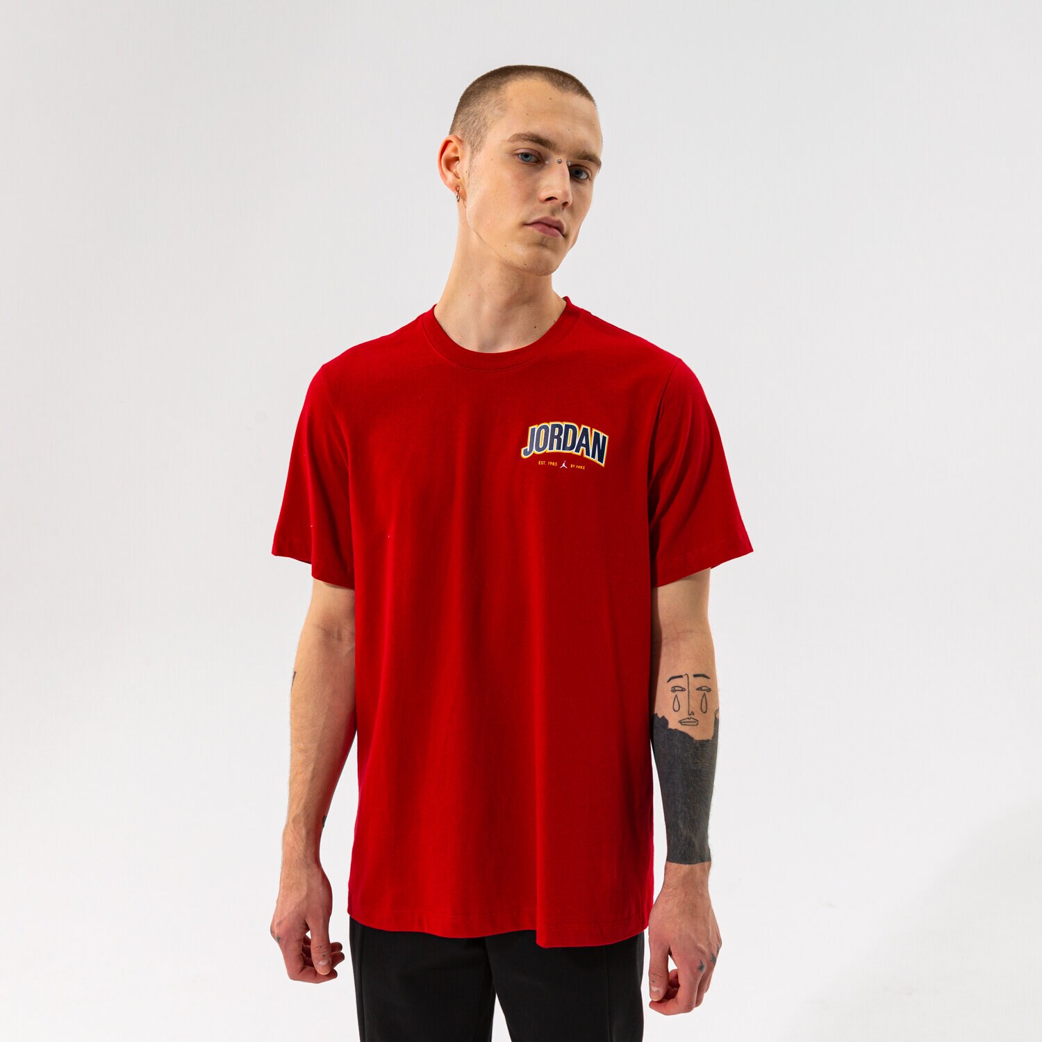Koszulka, t-shirt sportowy męski JORDAN T-SHIRT M J JMPMN GFX SS CREW DM3217-687 CZERWONY