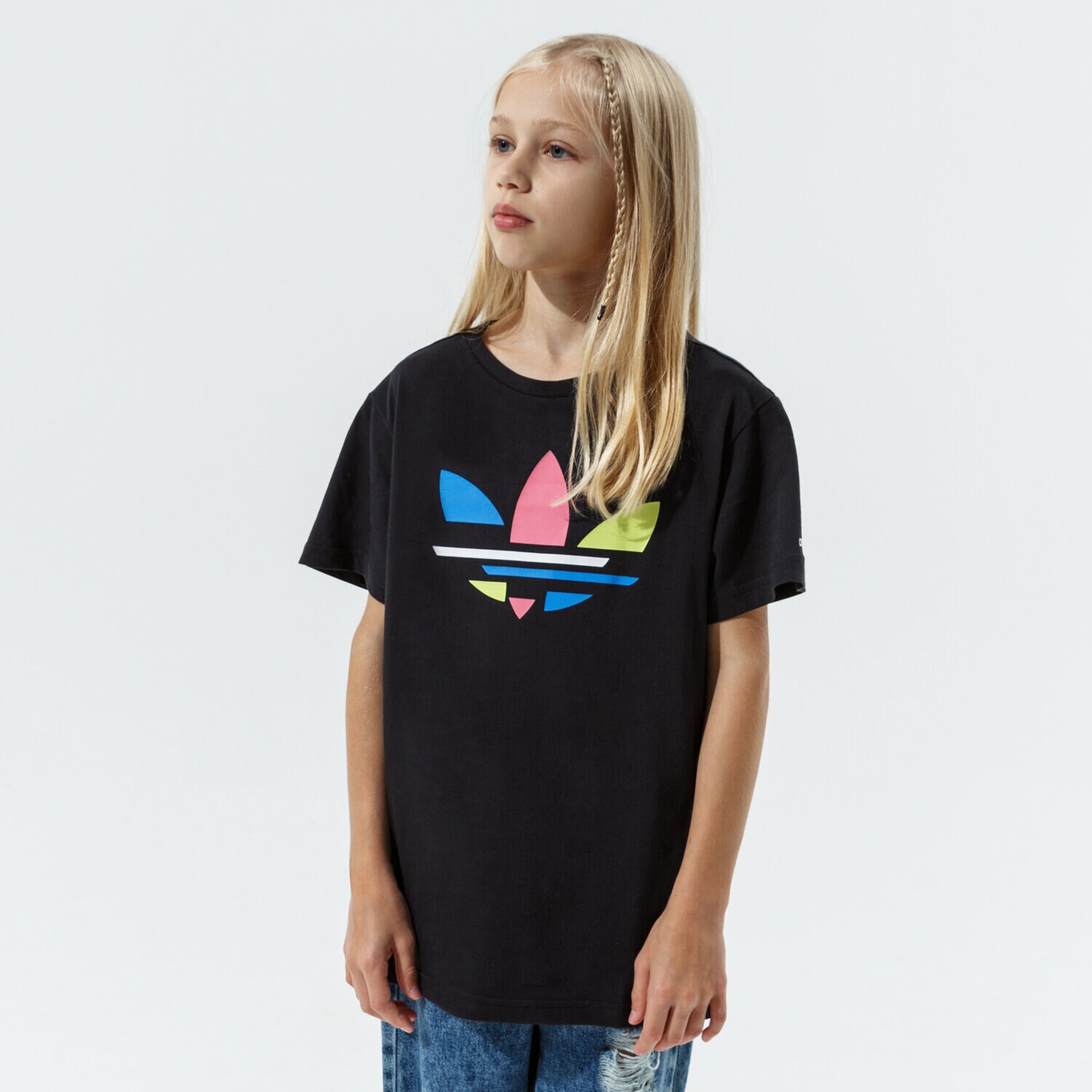 Koszulka, t-shirt dla dzieci ADIDAS T-SHIRT TEE GIRL H32346 CZARNY